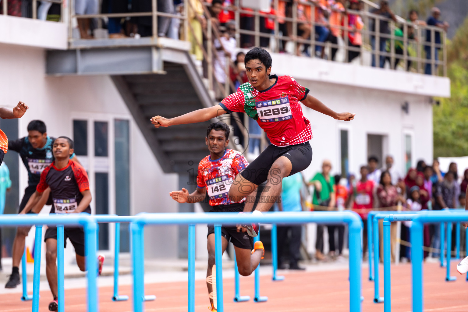 Day 6 of MWSC Interschool Athletics Championships 2024 held in Hulhumale Running Track, Hulhumale, Maldives on Thursday, 14th November 2024. Photos by: Ismail Thoriq / Images.mv