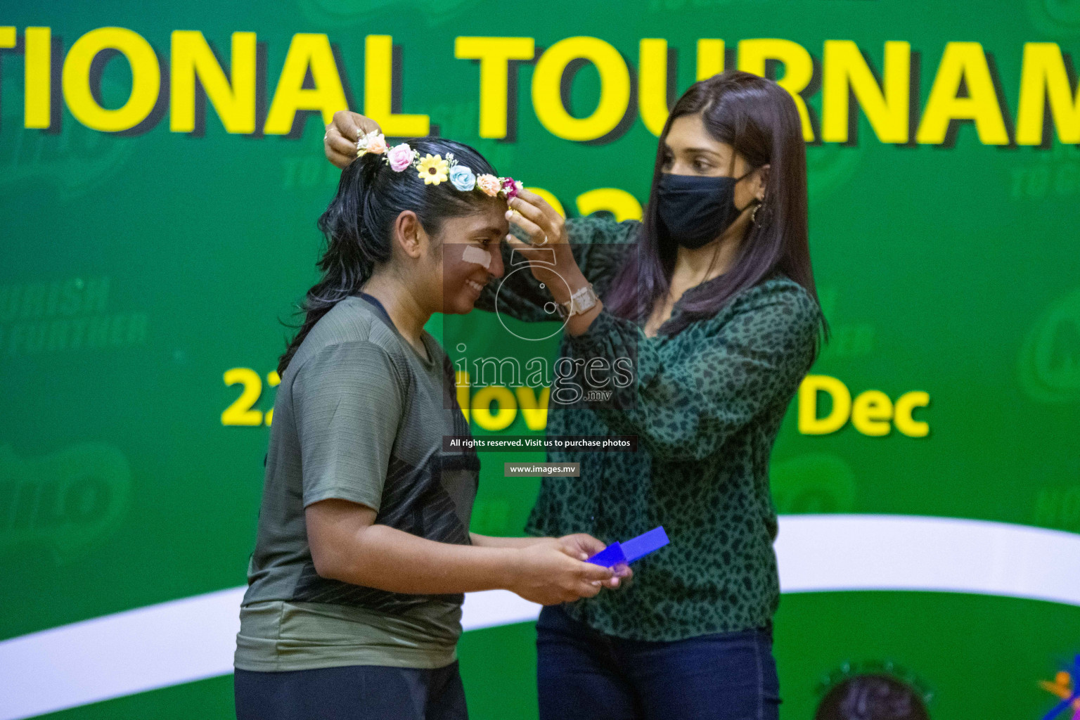 Kulhudhuffushi Youth & R.C vs Club Green Streets in the Finals of Milo National Netball Tournament 2021 (Women's) held on 5th December 2021 in Male', Maldives Photos: Ismail Thoriq / images.mv