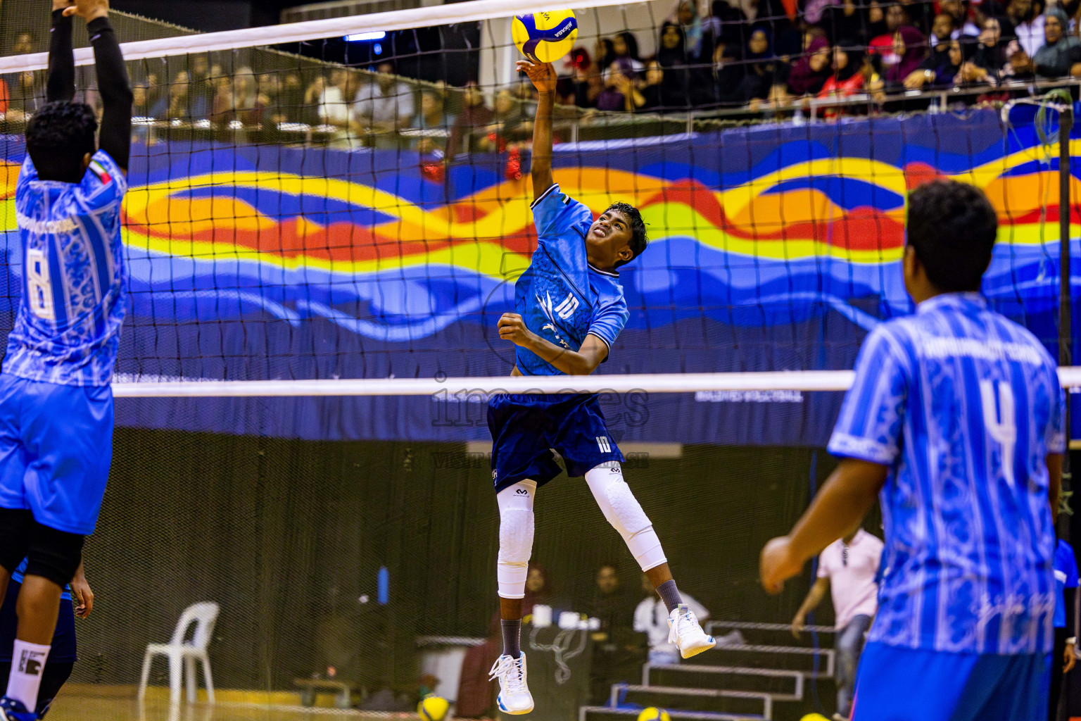 Finals of Interschool Volleyball Tournament 2024 was held in Social Center at Male', Maldives on Friday, 6th December 2024. Photos: Nausham Waheed / images.mv