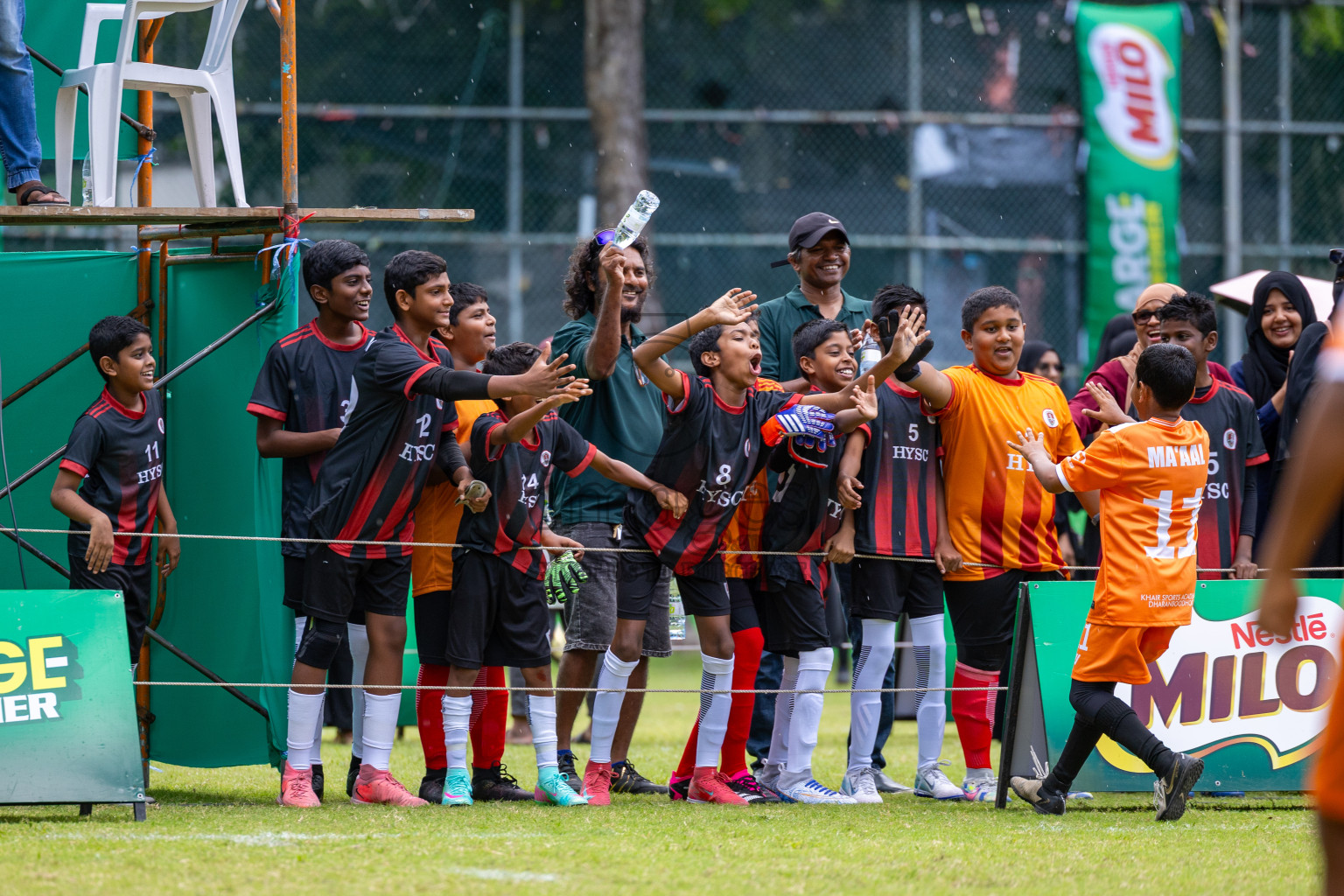 Day 1 of MILO Academy Championship 2025 (U-12) was held at Henveiru Stadium in Male', Maldives on Thursday, 1st May 2025. Photos: Ismail Thoriq / images.mv