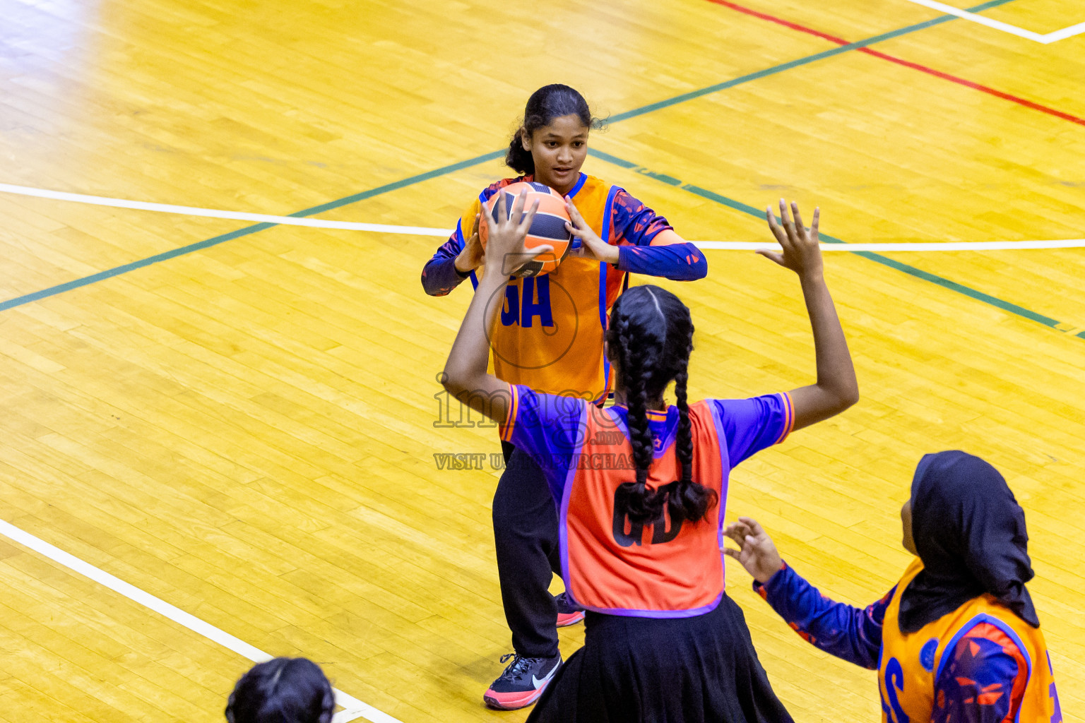 Day 11 of 25th Inter-School Netball Tournament was held in Social Center at Male', Maldives on Wednesday, 21st August 2024. Photos: Nausham Waheed / images.mv