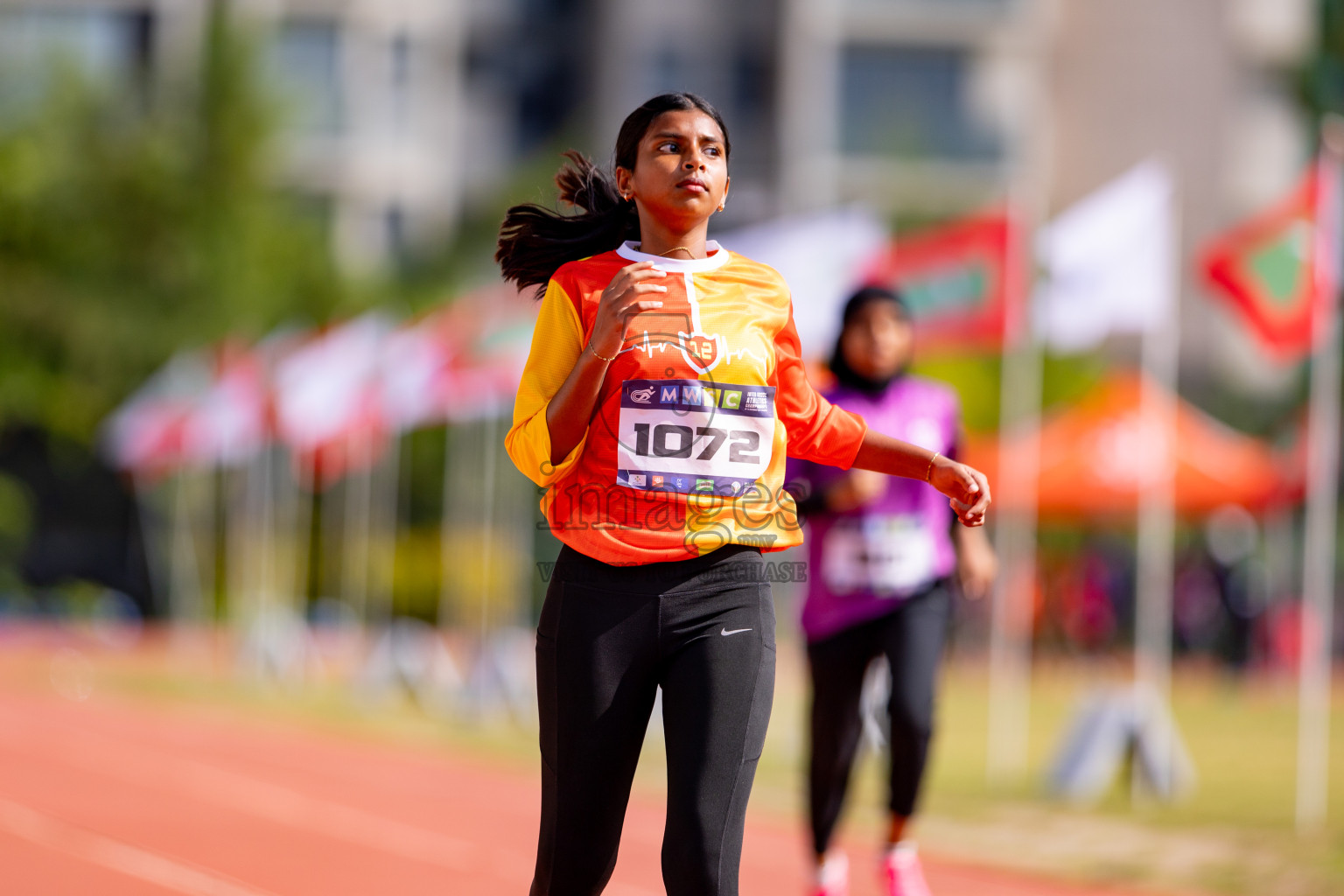 Day 3 of MWSC Interschool Athletics Championships 2024 held in Hulhumale Running Track, Hulhumale, Maldives on Monday, 11th November 2024. 
Photos by: Hassan Simah / Images.mv