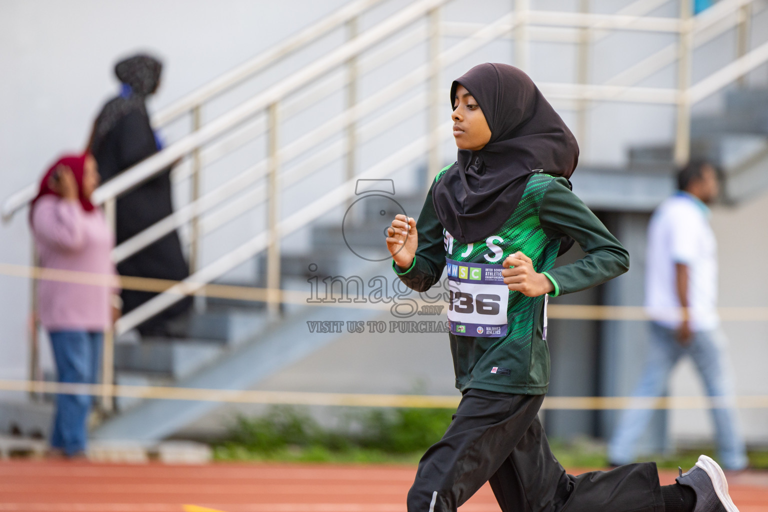 Day 1 of MWSC Interschool Athletics Championships 2024 held in Hulhumale Running Track, Hulhumale, Maldives on Saturday, 9th November 2024. 
Photos by: Ismail Thoriq, Hassan Simah / Images.mv