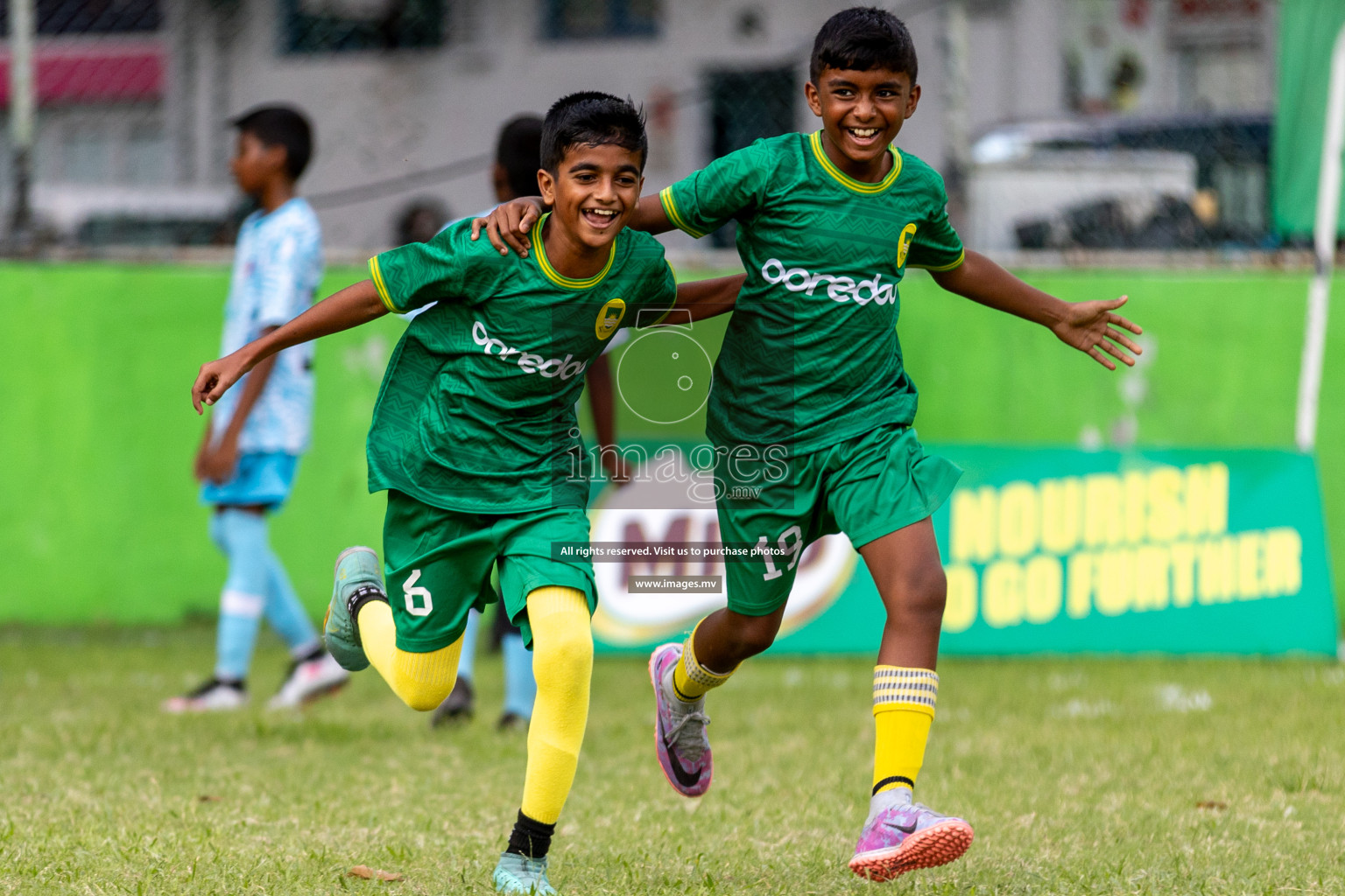 Day 1 of MILO Academy Championship 2023 (U12) was held in Henveiru Football Grounds, Male', Maldives, on Friday, 18th August 2023. Photos: Mohamed Mahfooz Moosa / images.mv