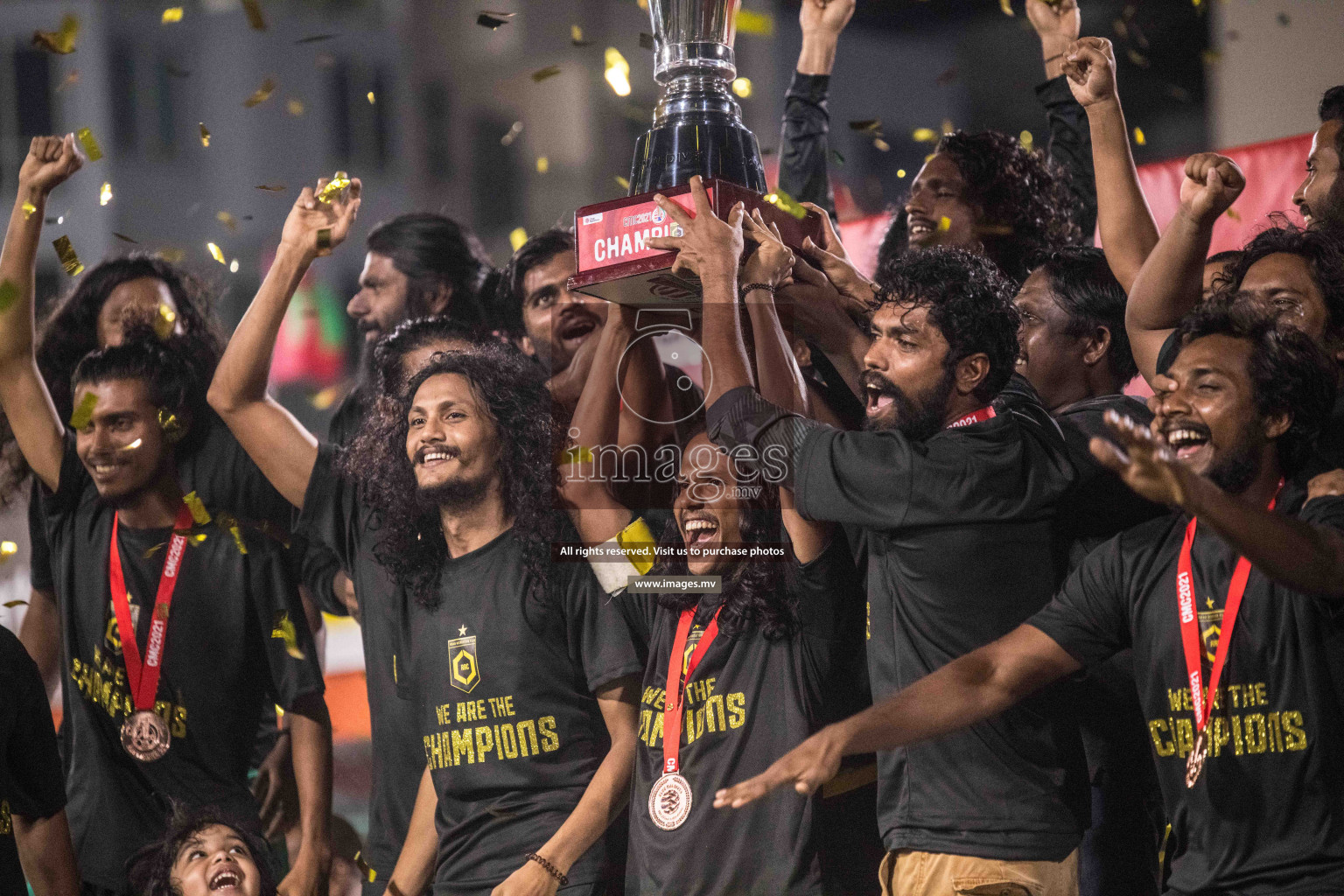 RRC Vs FSM in the Semi Finals of Club Maldives 2021 held in Hulhumale, Maldives on 19 December 2021. Photos: Nausham Waheed / images.mv