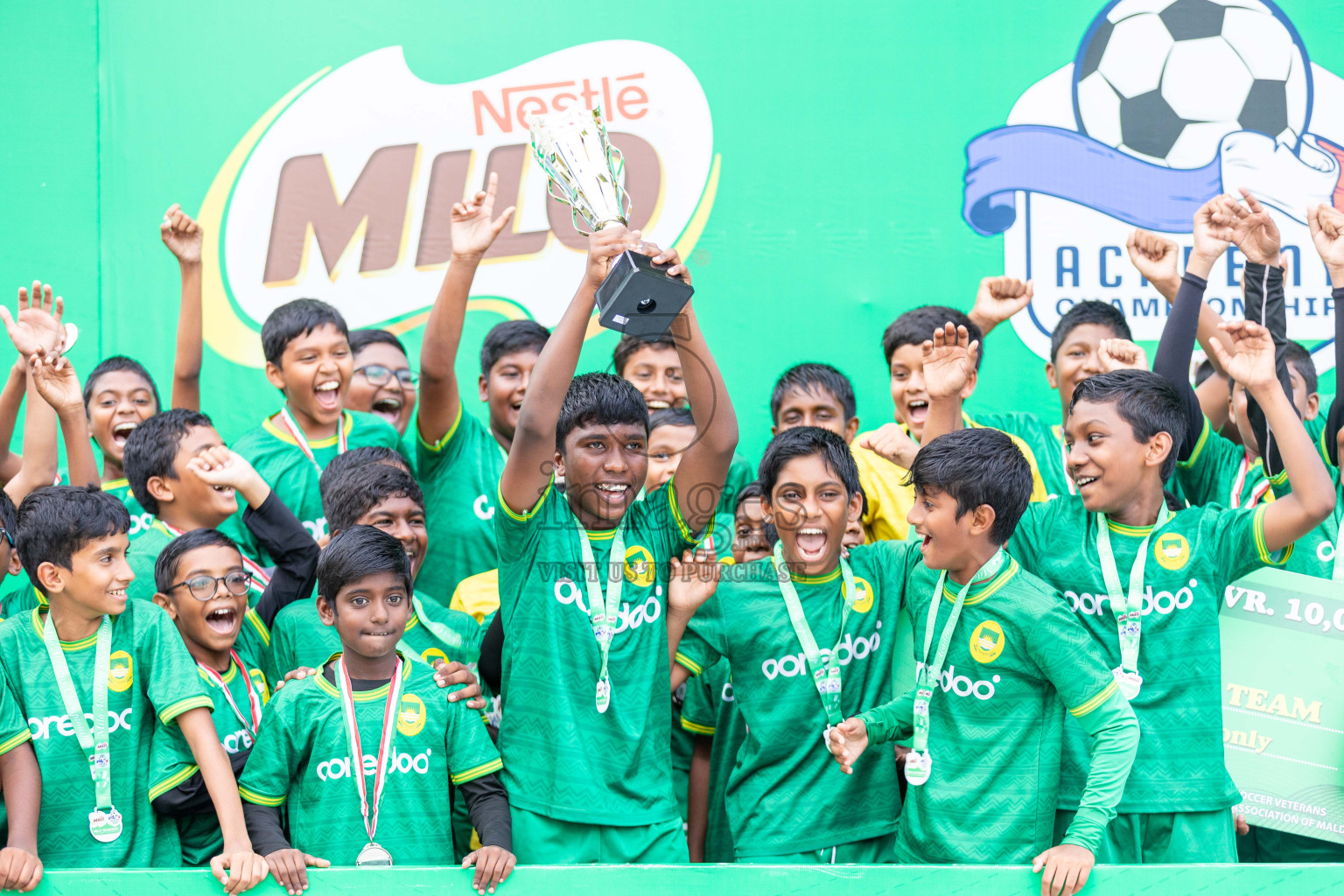 Final Day  of MILO Academy Championship 2024 - U12 was held at Henveiru Grounds in Male', Maldives on Thursday, 7th July 2024. Photos: Shuu Abdul Sattar / images.mv