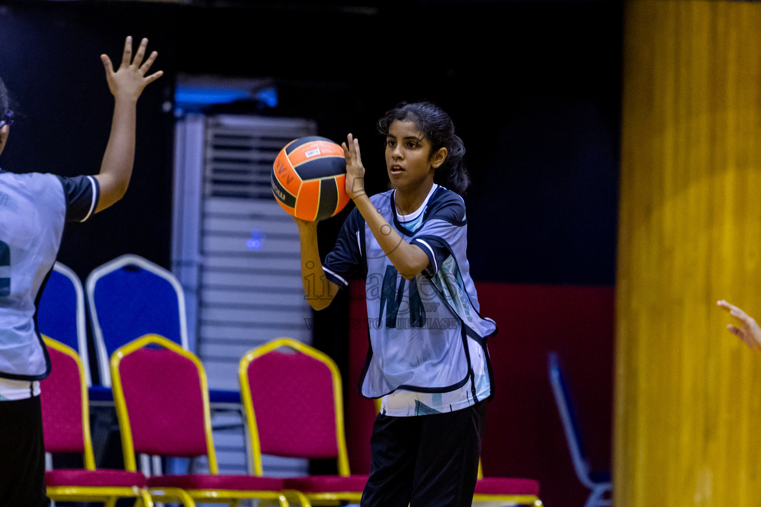 Day 9 of 25th Inter-School Netball Tournament was held in Social Center at Male', Maldives on Monday, 19th August 2024. Photos: Nausham Waheed / images.mv