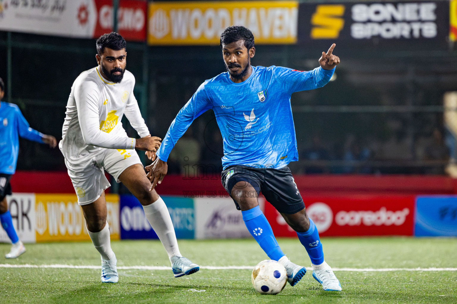 HDh Hanimaadhoo vs HDh Finey in Day 17 of Golden Futsal Challenge 2025 was held on Tuesday, 21st January 2025, in Hulhumale', Maldives. Photos: Nausham Waheed / images.mv