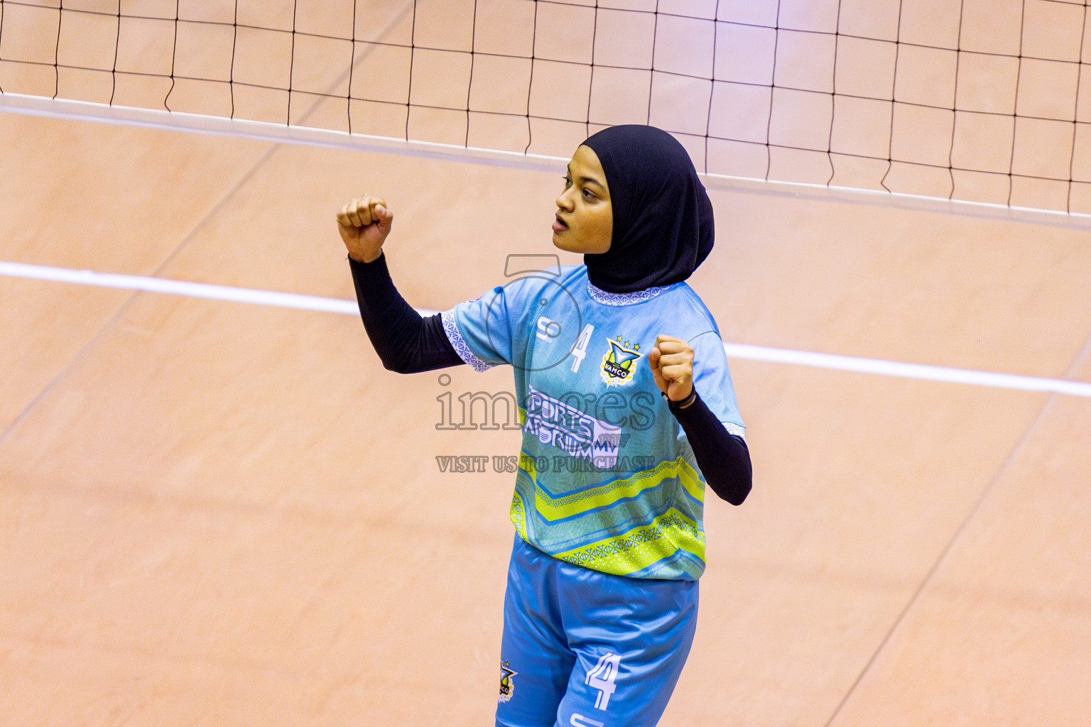 Police Club vs Club Wamco in the Final of Women's Division of National Volleyball Championship 2025 held in Male', Maldives on Sunday, 4th May 2025 at Social Center Indoor Hall Photos By: Nausham Waheed / images.mv