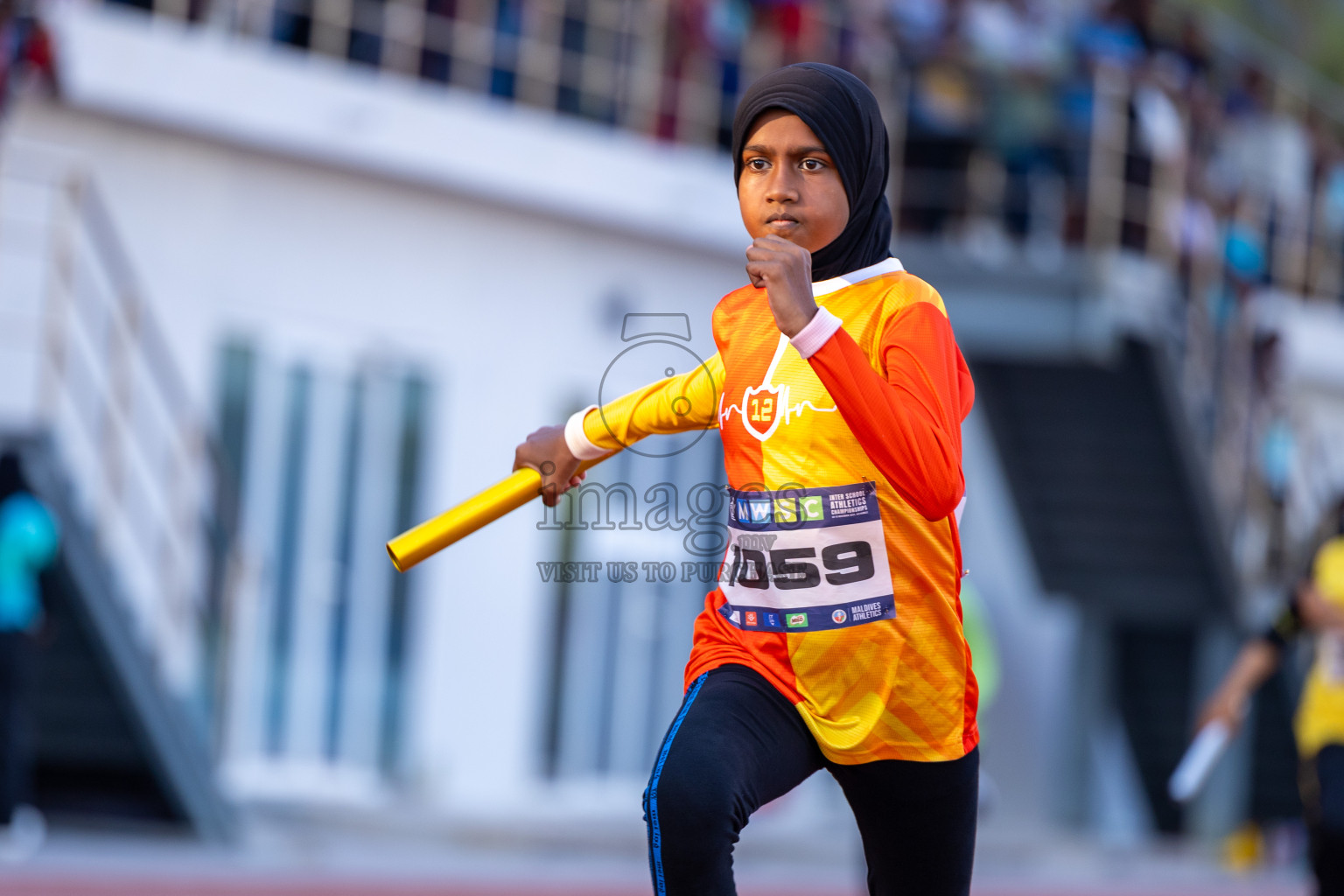 Day 5 of MWSC Interschool Athletics Championships 2024 held in Hulhumale Running Track, Hulhumale, Maldives on Wednesday, 13th November 2024. Photos by: Ismail Thoriq / Images.mv