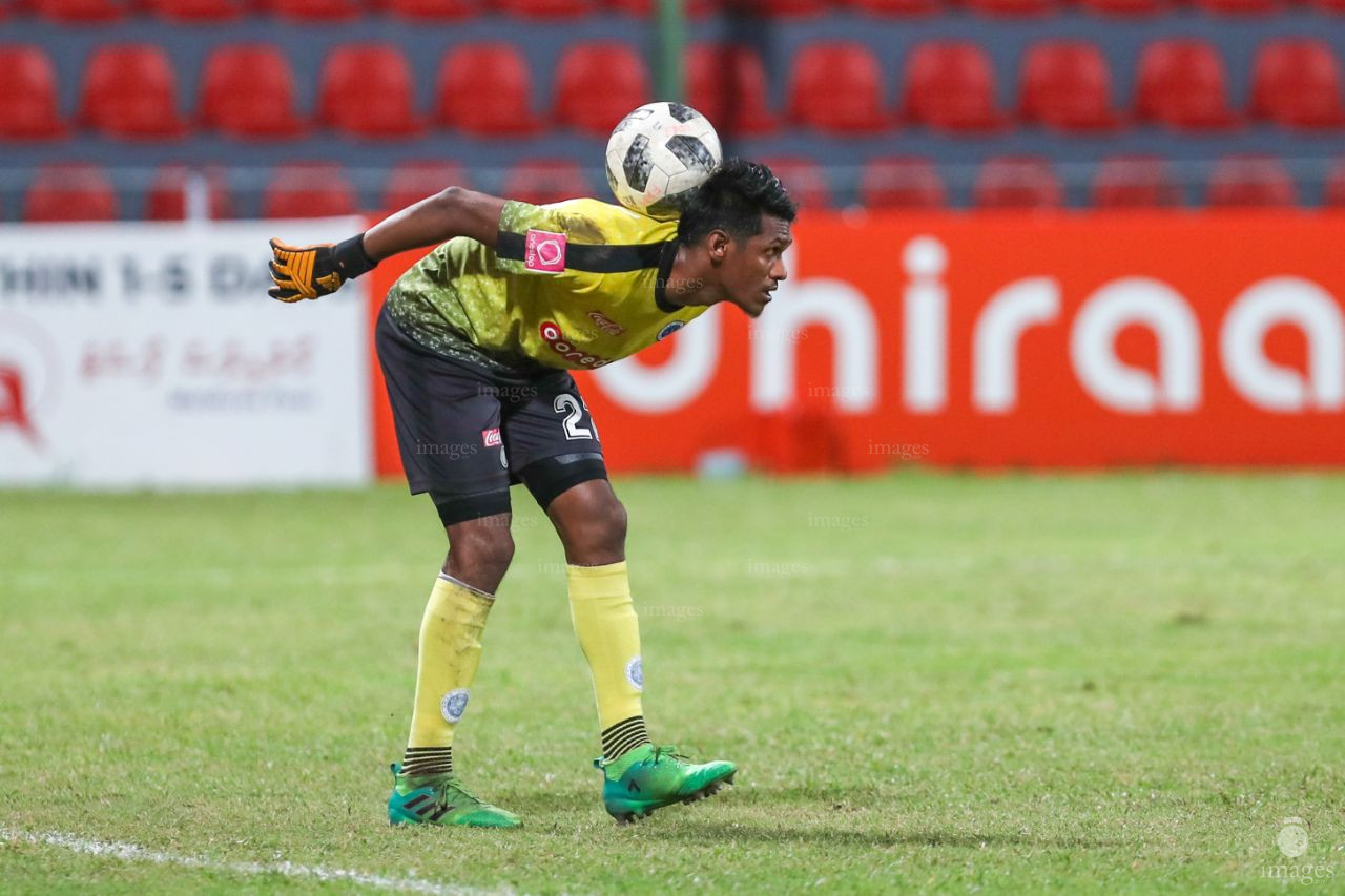 Green Streets vs New Radiant SC in Dhiraagu Dhivehi Premier League 2018 in Male, Maldives, Wednesday, October 17, 2018. (Images.mv Photo/Suadh Abdul Sattar)