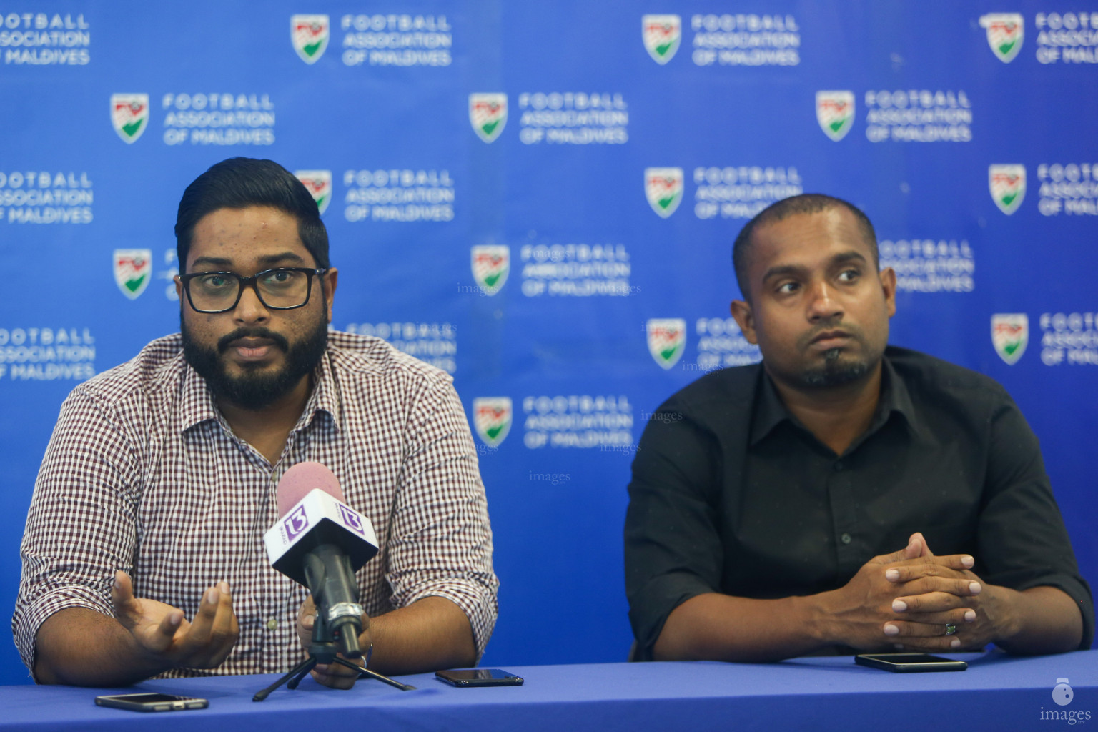 Press conference held at Football Association Of Maldives Thursday , October 4, 2018. (Images.mv Photo/ Suadh Abdul Sattar)