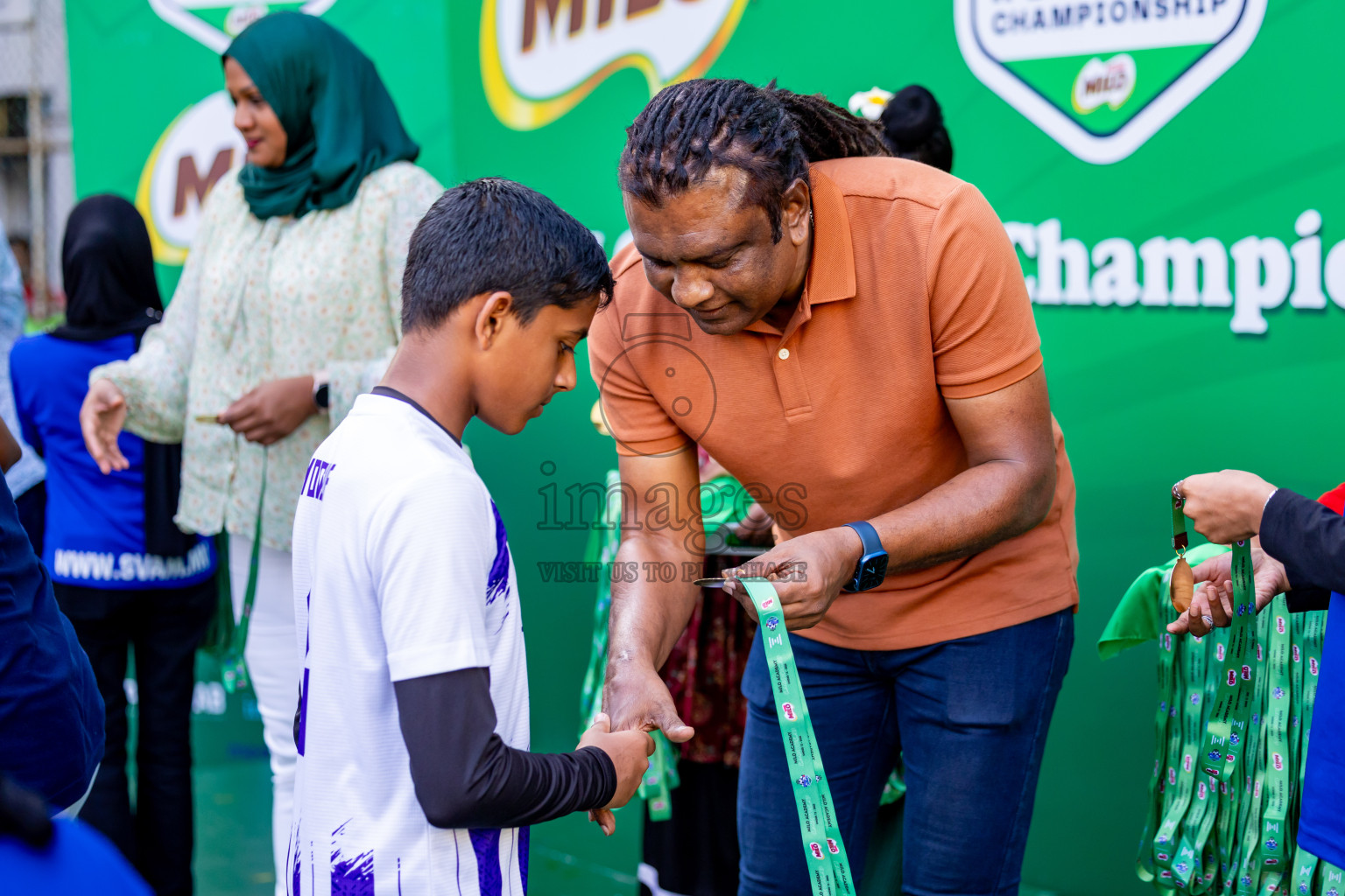 Day 3 of MILO Academy Championship 2025 (U-12) was held at Henveiru Stadium in Male', Maldives on Saturday, 3rd May 2025. Photos: Nausham Waheed / images.mv