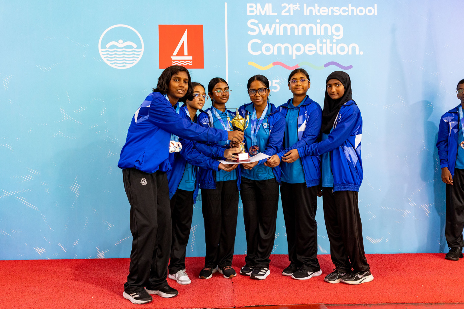 Closing Ceremony of BML 21st Interschool Swimming Competition 2025 .was held in Hulhumale' Swimming Pool, Hulhumale', Maldives on Saturday, 18th October 2025. 
Photos: Hassan Simah / images.mv