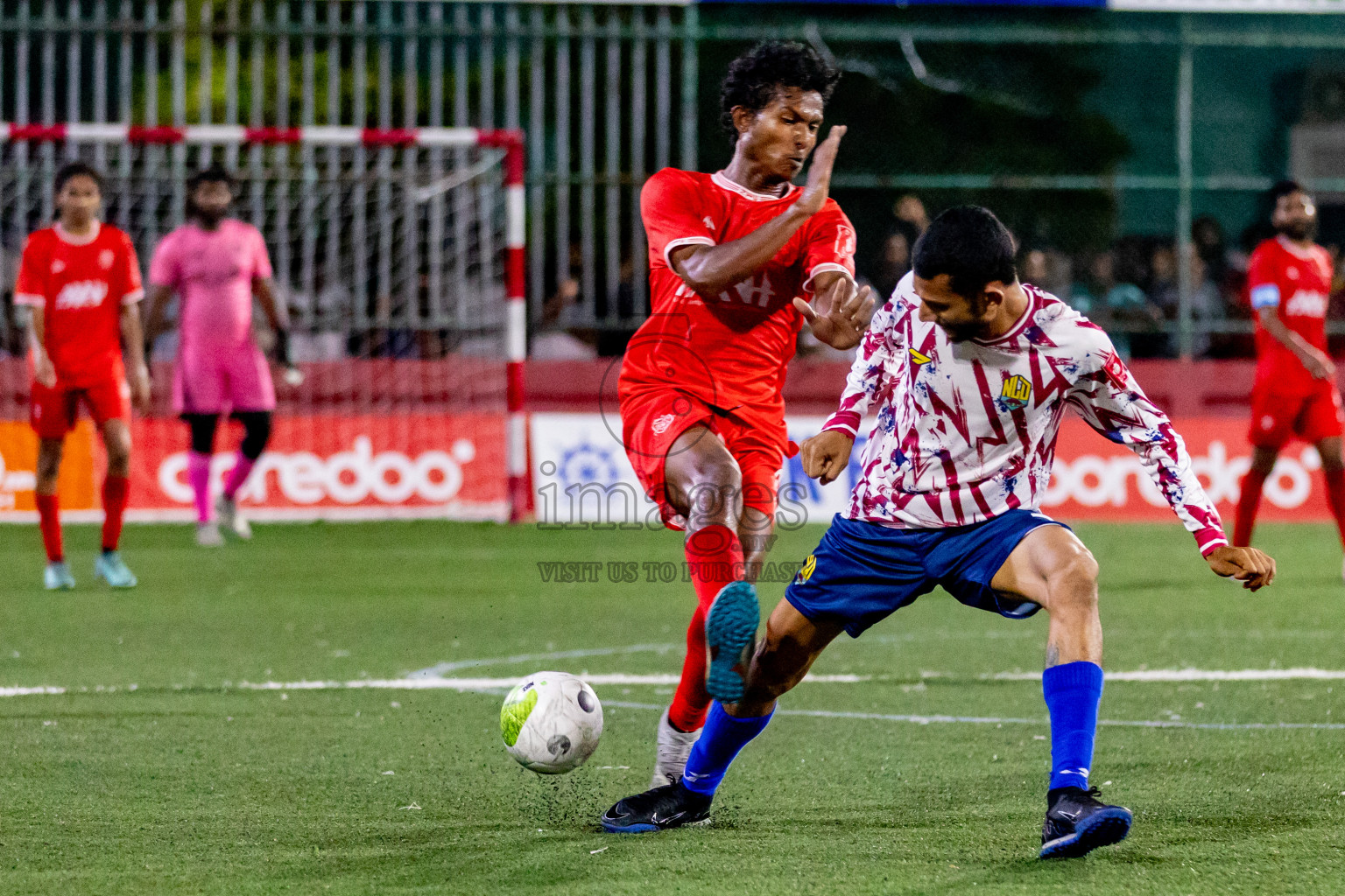 GA. Nilandhoo vs GA. Kondey in Day 19 of Golden Futsal Challenge 2024 was held on Friday, 2nd February 2024 in Hulhumale', Maldives 
Photos: Hassan Simah / images.mv