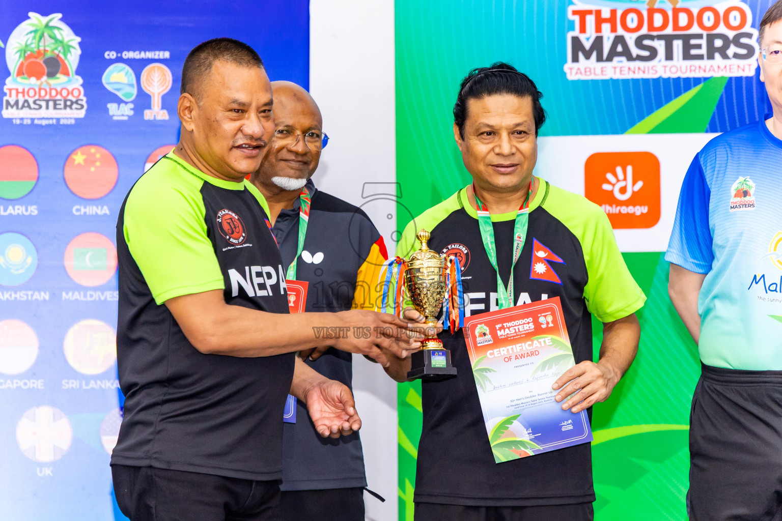 Day 4 of 1st Thoddoo Masters Table Tennis Tournament was held on Sunday, 24th August 2025 in AA Thoddoo, Maldives. Photos: Nausham Waheed / images.mv