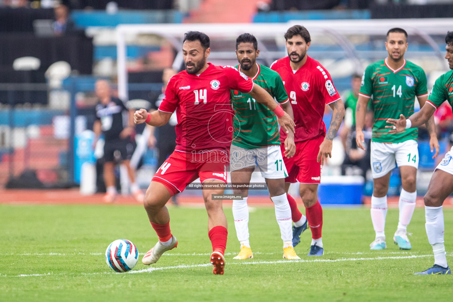 Lebanon vs Bangladesh in SAFF Championship 2023 held in Sree Kanteerava Stadium, Bengaluru, India, on Wednesday, 22nd June 2023. Photos: Nausham Waheed / images.mv