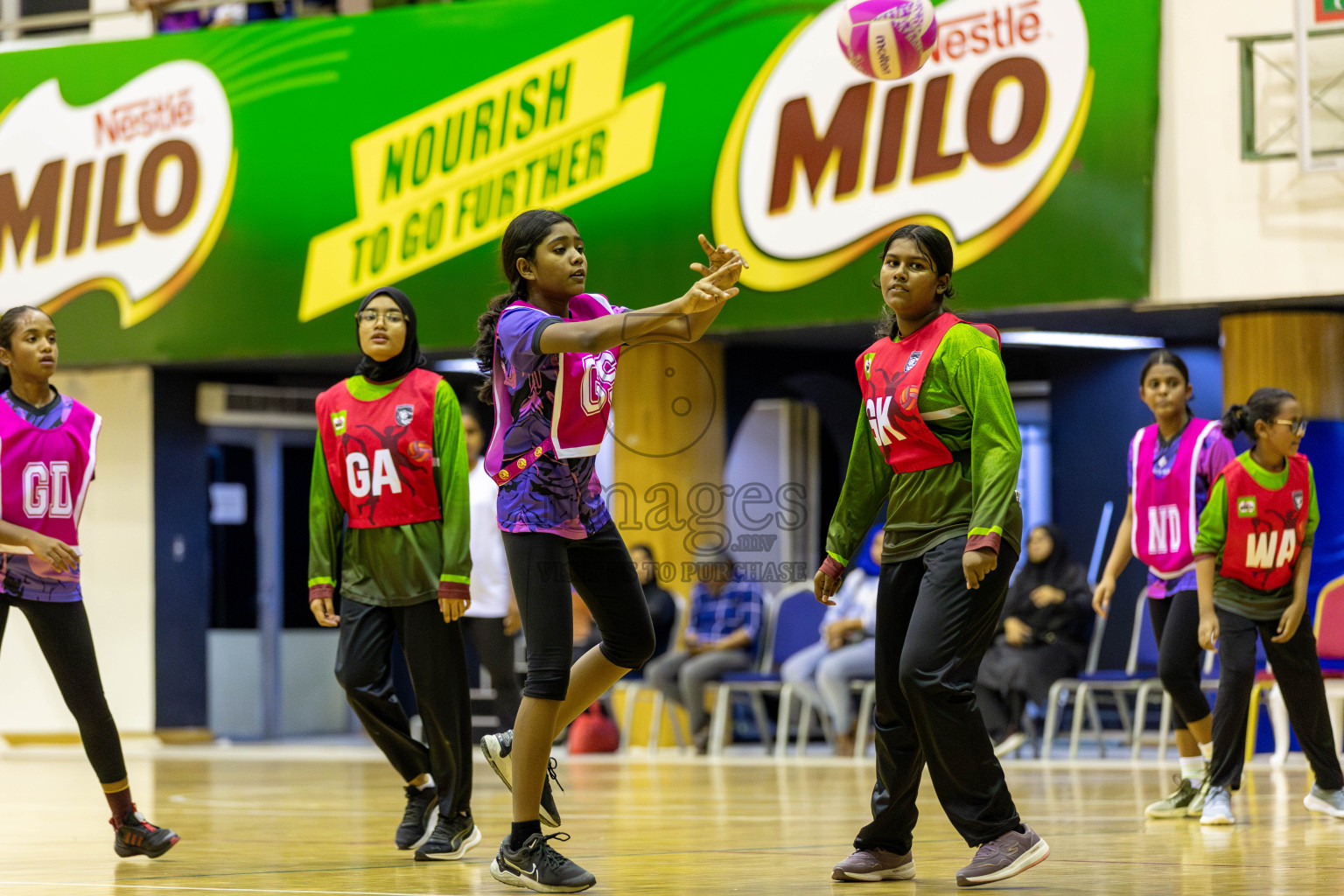 FIONTI Academy A vs N Sports Academy A in Day 2 of 3rd Junior Championship - Netball association of Maldives, held at Social Center on Monday 20th January 2025 . Photos by Shuu Abdul Sattar