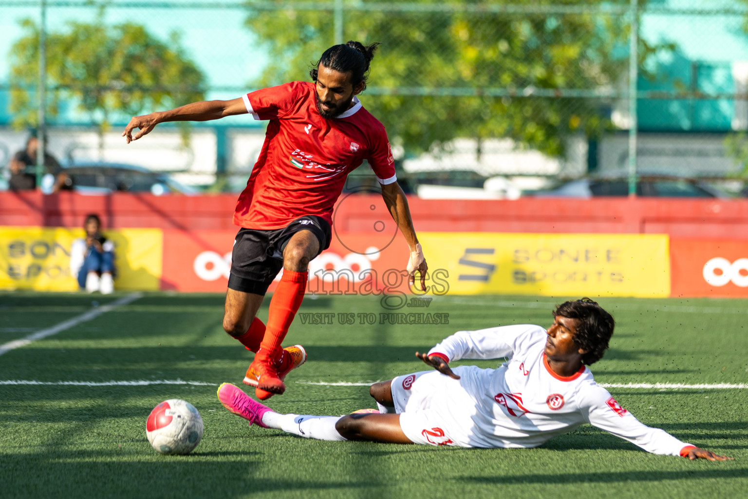 K. Huraa vs K. Himmafushi in Day 19 of Golden Futsal Challenge 2024 was held on Friday, 2nd February 2024 in Hulhumale', Maldives 
Photos: Hassan Simah / images.mv