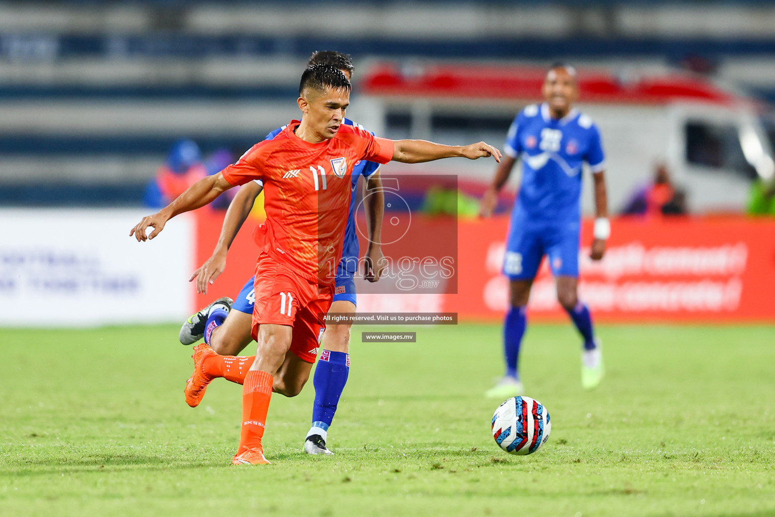 Nepal vs India in SAFF Championship 2023 held in Sree Kanteerava Stadium, Bengaluru, India, on Saturday, 24th June 2023. Photos: Nausham Waheed, Hassan Simah / images.mv