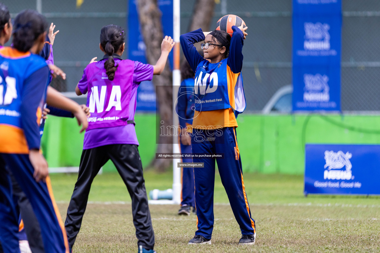 Day 2 of Nestle' Kids Netball Fiesta 2023 held in Henveyru Stadium, Male', Maldives on Thursday, 1st December 2023. Photos by Nausham Waheed / Images.mv