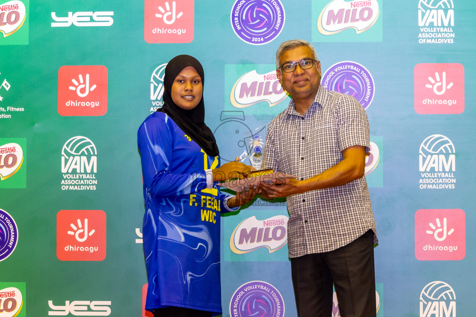 Finals of Interschool Volleyball Tournament 2024 was held in Social Center at Male', Maldives on Friday, 6th December 2024. Photos: Nausham Waheed / images.mv