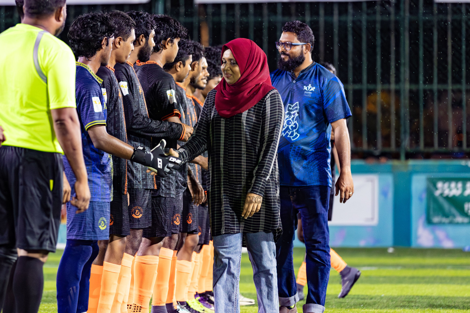 The Dee Ess Kay vs Dee Cee Jay Sc in Day 3 of Laamehi Dhiggaru Ekuveri Futsal Challenge 2025 was held on Saturday, 26th July 2025, at Dhiggaru Futsal Ground, Dhiggaru, Maldives Photos: Areef Adam / images.mv
