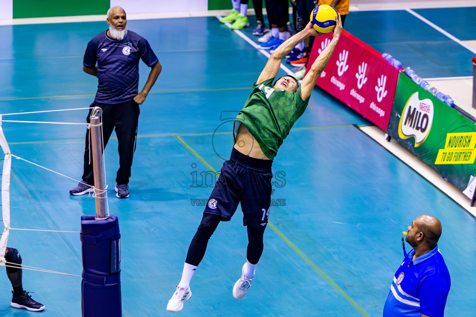 Police Club vs Club HDC in Semi Final of MILO VAM Cup 2024 Men's Division was held in Social Center Indoor Hall on Friday, 1st September 2024. Photos: Nausham Waheed / images.mv