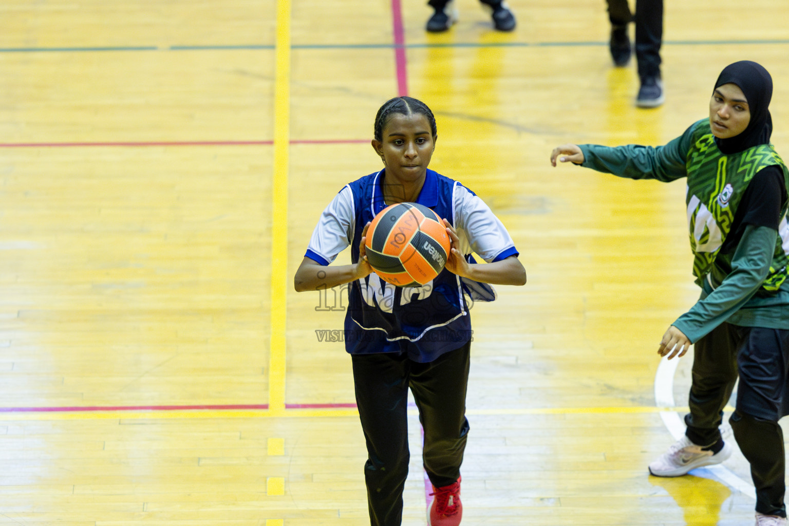 Day 13 of 25th Inter-School Netball Tournament was held in Social Center at Male', Maldives on Saturday, 24th August 2024. Photos: Mohamed Mahfooz Moosa / images.mv