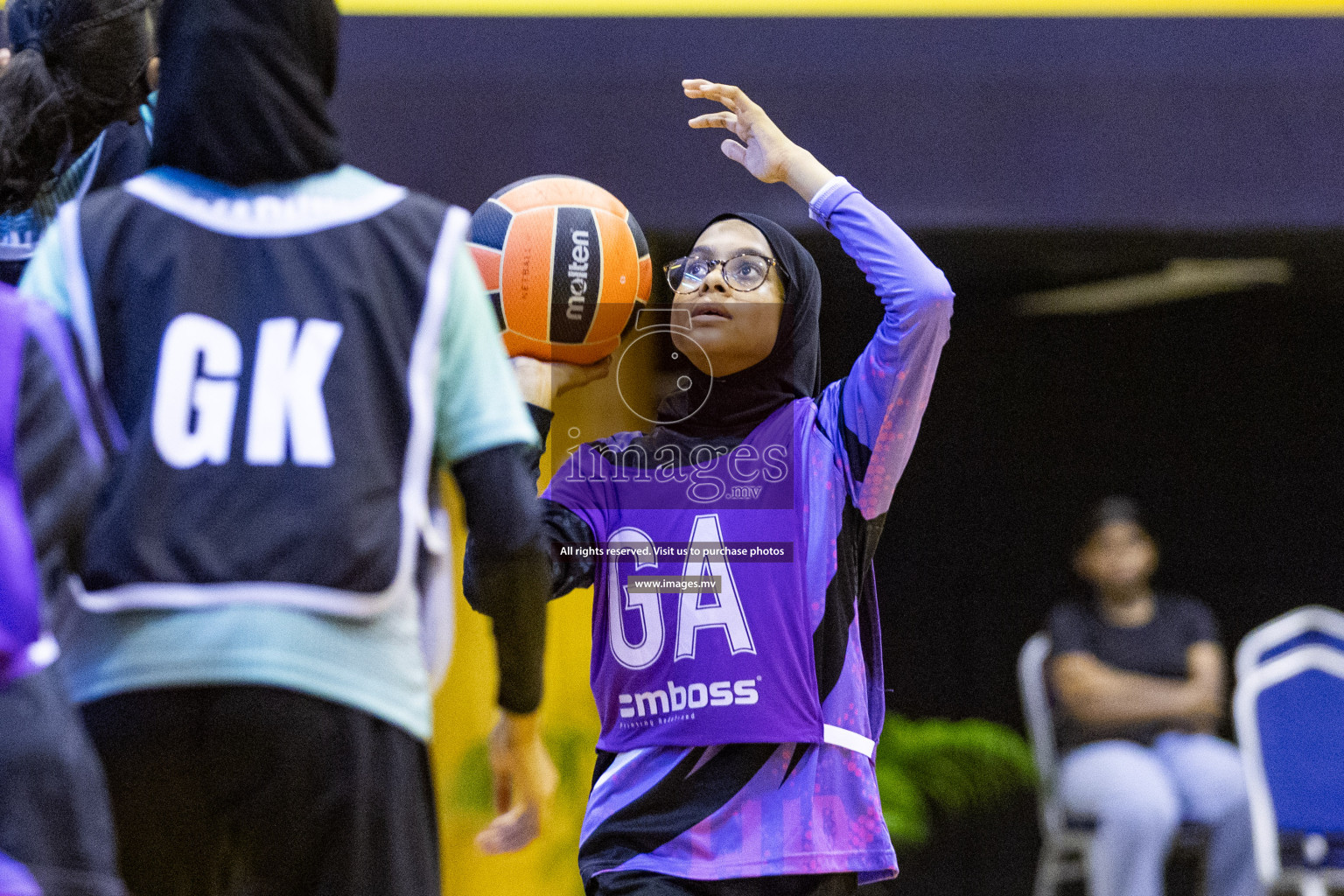 Day 11 of 24th Interschool Netball Tournament 2023 was held in Social Center, Male', Maldives on 6th November 2023. Photos: Nausham Waheed / images.mv