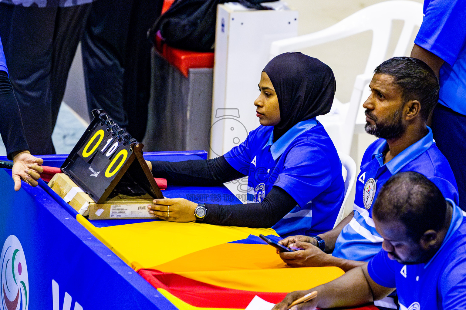 Asdhiqa Sports Club vs Flexor Sports Club in Day 5 of Women's Division of VAM Cup 2025 held in Male', Maldives on Sunday, 13th April 2025 at Social Center Indoor Hall Photos By: Nausham Waheed / images.mv