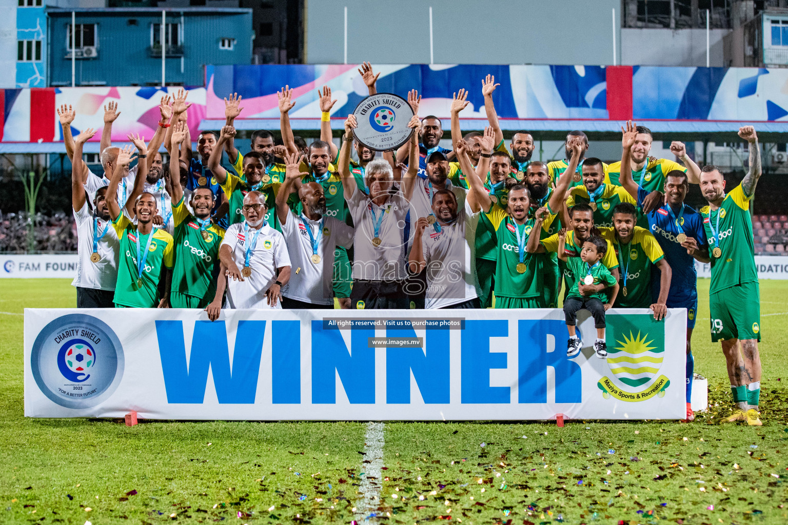 Charity Shield Match between Maziya Sports and Recreation Club and Club Eagles held in National Football Stadium, Male', Maldives Photos: Nausham Waheed / Images.mv