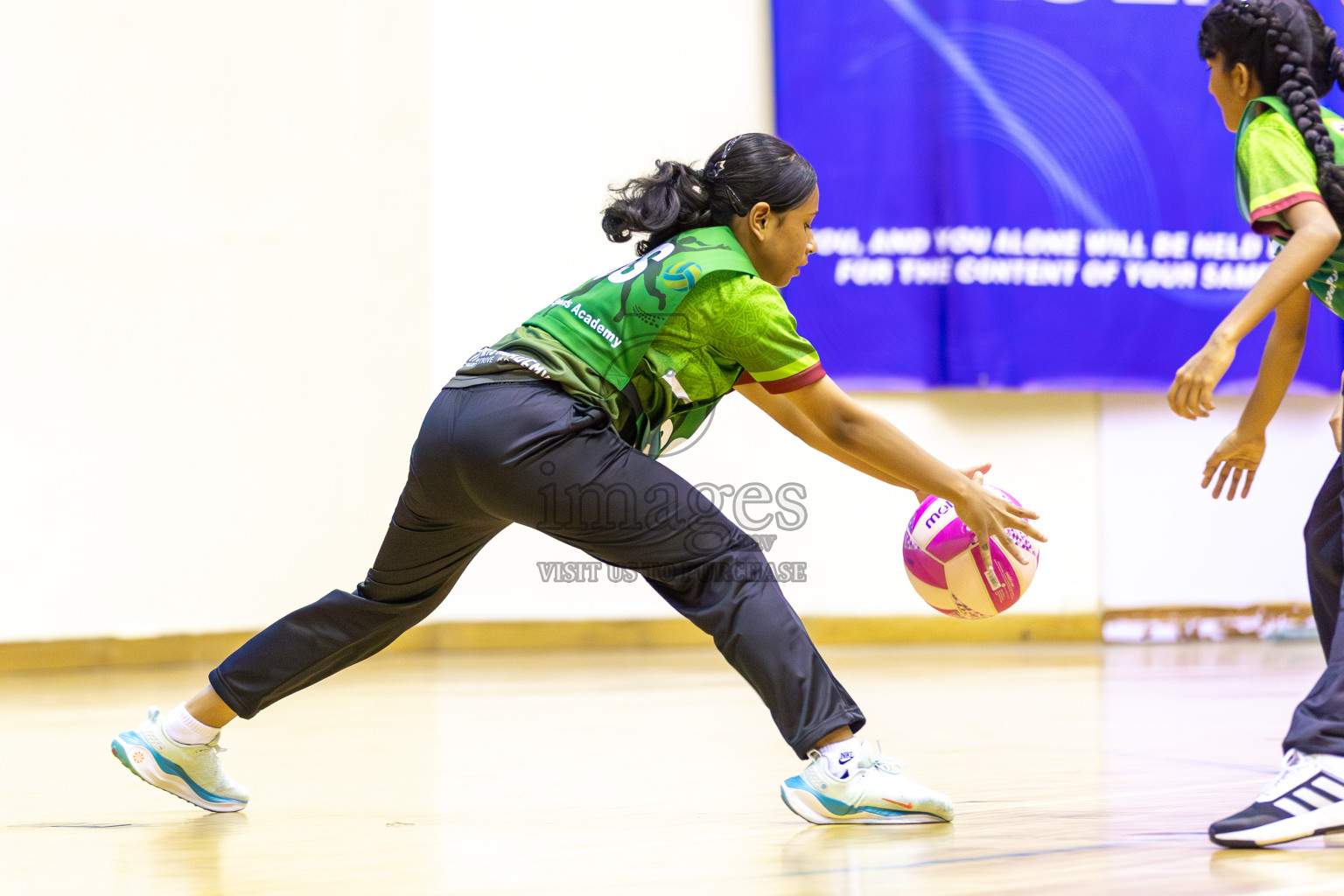 Young Netters B vs Fionti SC in Day 5 of 3rd Netball Junior Championship, held at Social Center on Thursday 23rd January 2025 . Photos: Shuu Abdul Sattar / images.mv