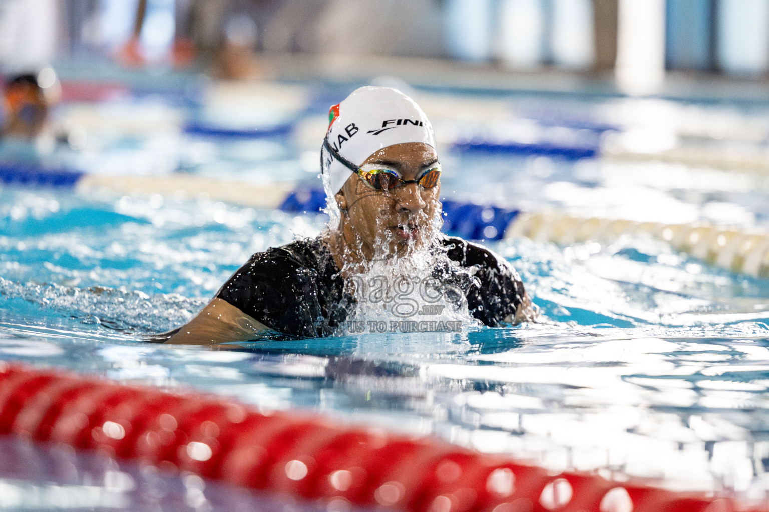 Day 5 of National Swimming Competition 2024 held in Hulhumale', Maldives on Tuesday, 17th December 2024. 
Photos: Hassan Simah / images.mv