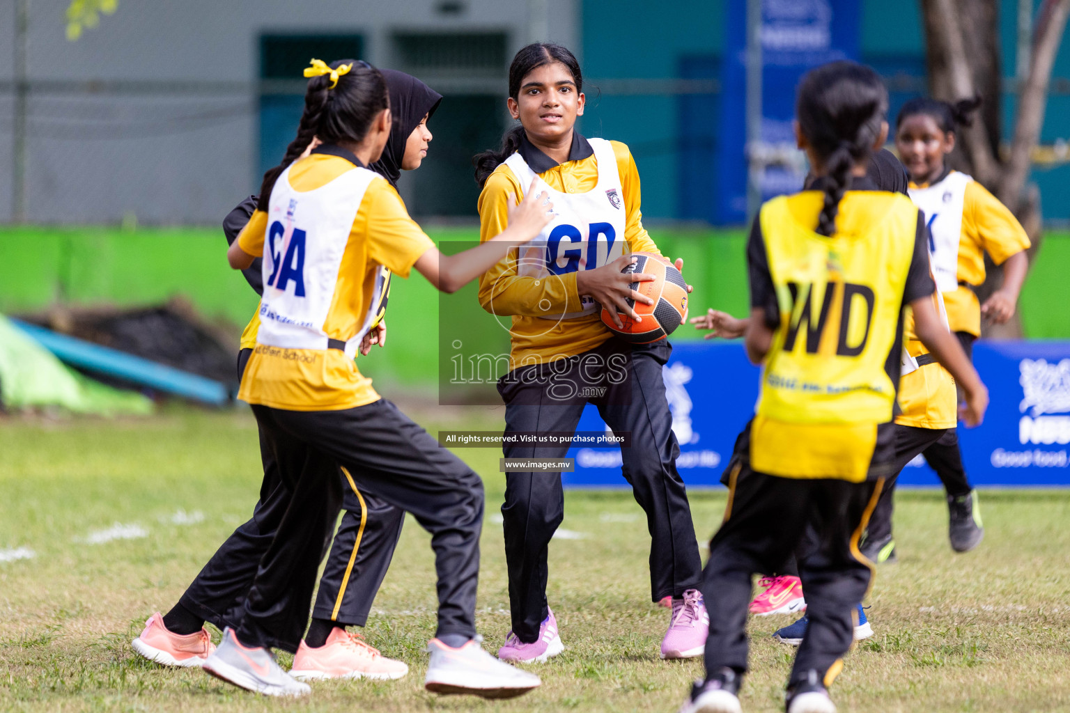 Day 2 of Nestle' Kids Netball Fiesta 2023 held in Henveyru Stadium, Male', Maldives on Thursday, 1st December 2023. Photos by Nausham Waheed / Images.mv