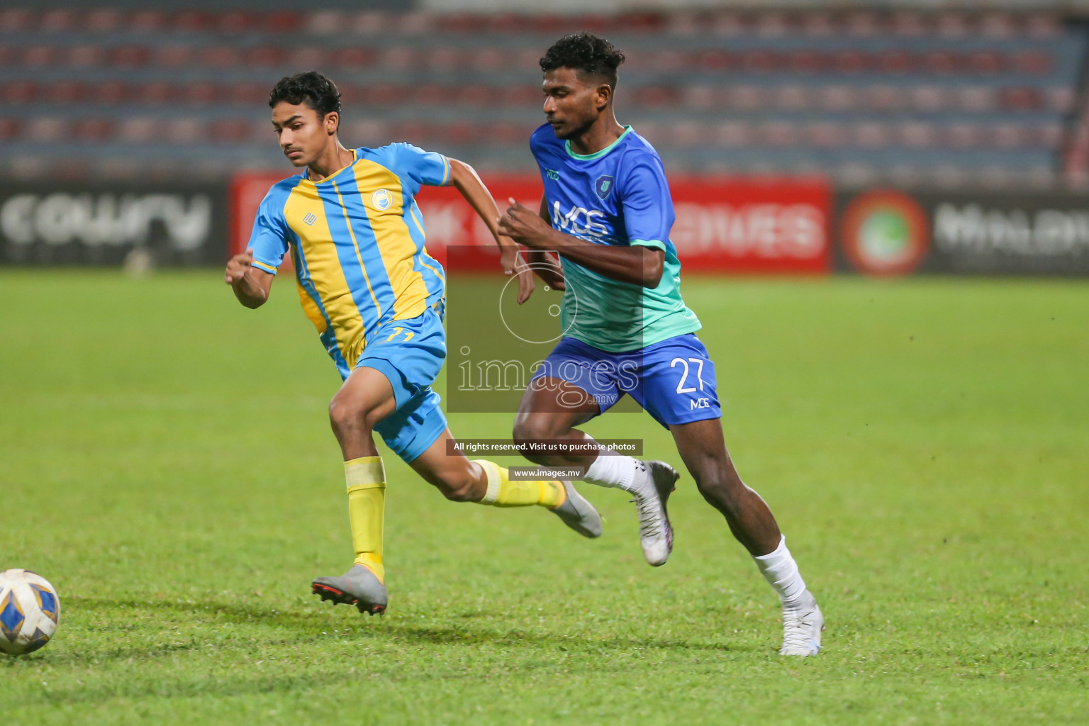 President's Cup 2023 - Club Valencia vs Super United Sports, held in National Football Stadium, Male', Maldives  Photos: Mohamed Mahfooz Moosa/ Images.mv