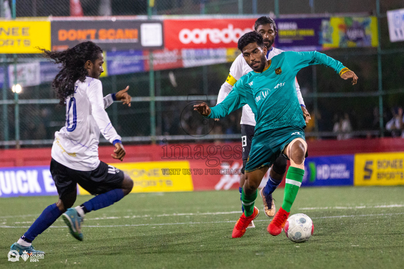 ADh Mandhoo vs ADh Omadhoo in Day 7 of Golden Futsal Challenge 2024 was held on Saturday, 20th January 2024, in Hulhumale', Maldives Photos: Ismail Thoriq / images.mv