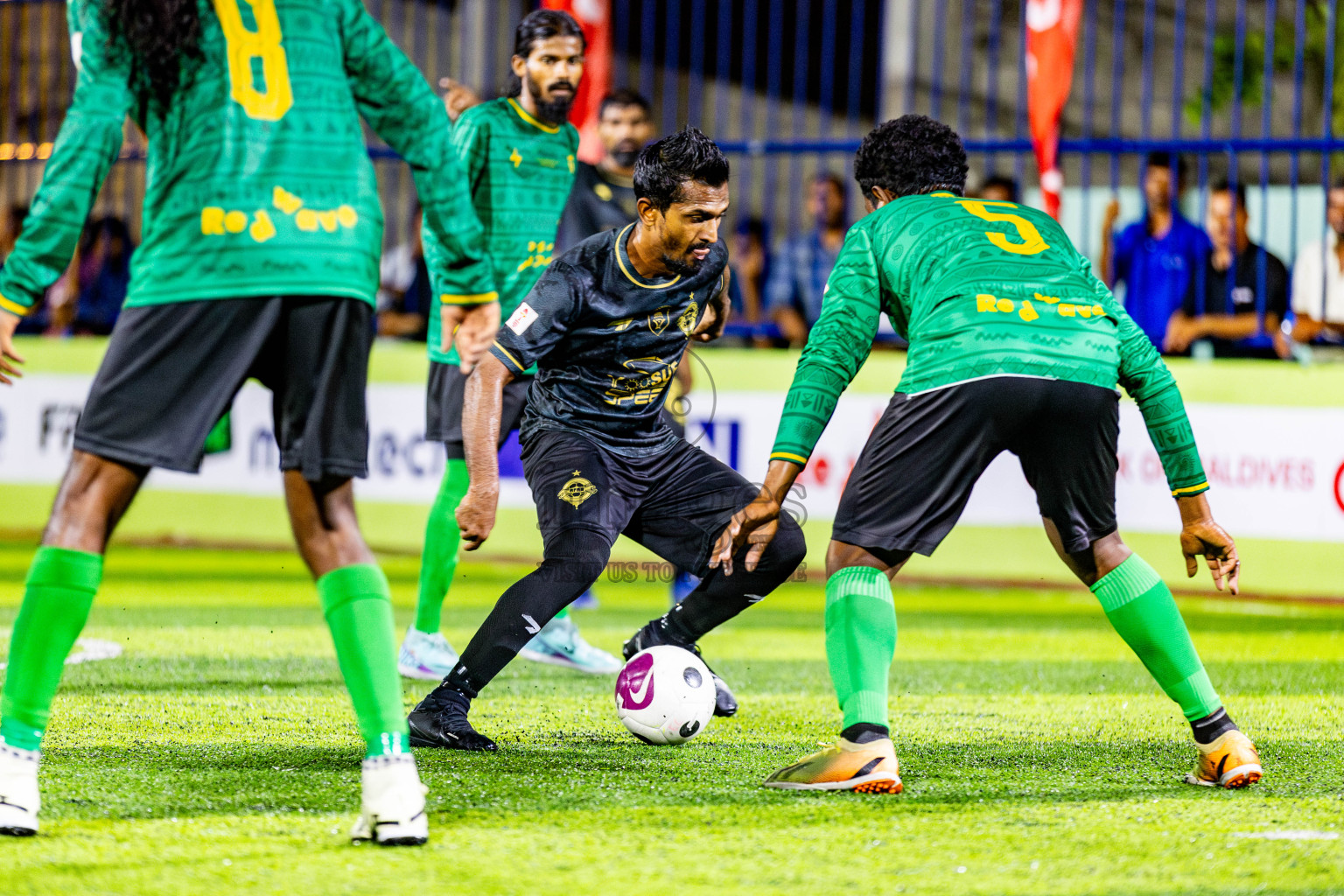 Muring FC vs Afro SC in Semi Final of Eydhafushi Futsal Cup 2024 was held on Monday , 15th April 2024, in B Eydhafushi, Maldives Photos: Nausham Waheed / images.mv