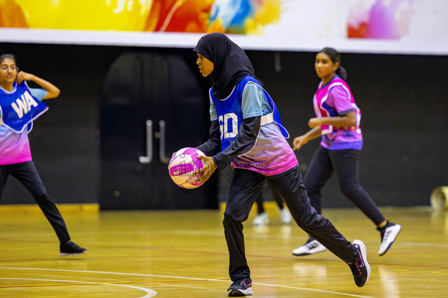 Young Netters B vs N Sports Academy B in Day 3 of 3rd Netball Junior Championship, held at Social Center on Tuesday, 21st January 2025 . Photos: Nausham Waheed / images.mv