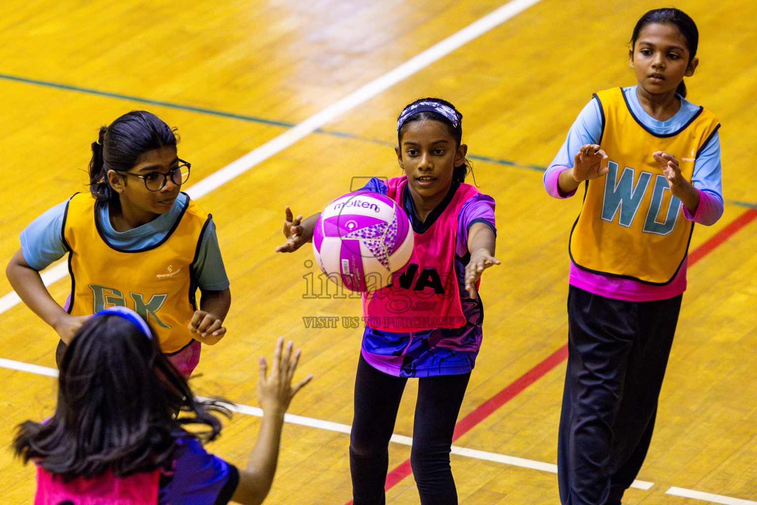 Netgen A vs N Sports Academy B in Day 2 of 3rd Junior Championship - Netball association of Maldives, held at Social Center on Monday 20th January 2025 . Photos by Nausham Waheed