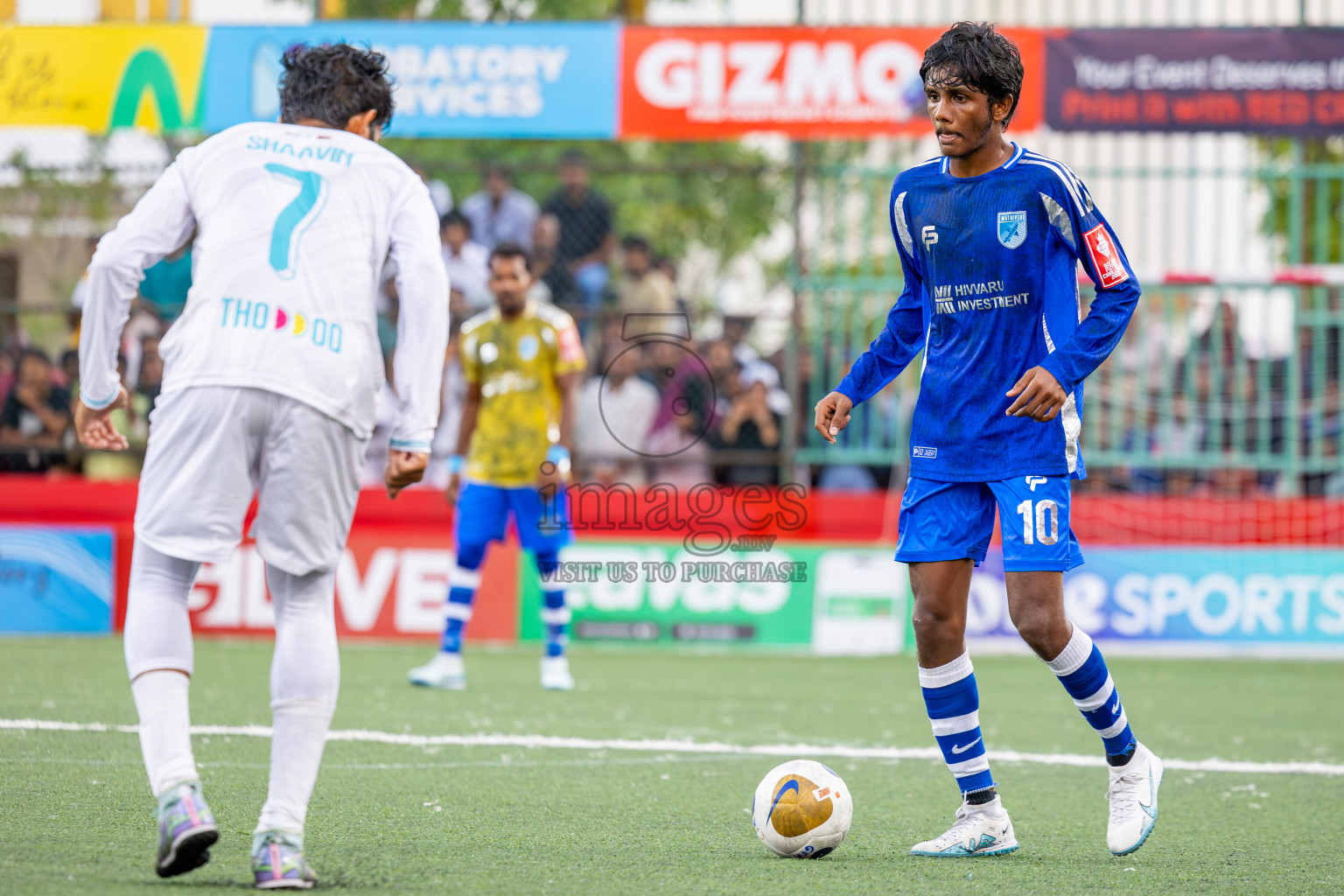AA. Mathiveri VS AA. Thoddoo in Atoll Round Final on Day 20 of Golden Futsal Challenge 2025 was held on Friday, 24th January 2025, in Hulhumale', Maldives. Photos: Ismail Thoriq / images.mv