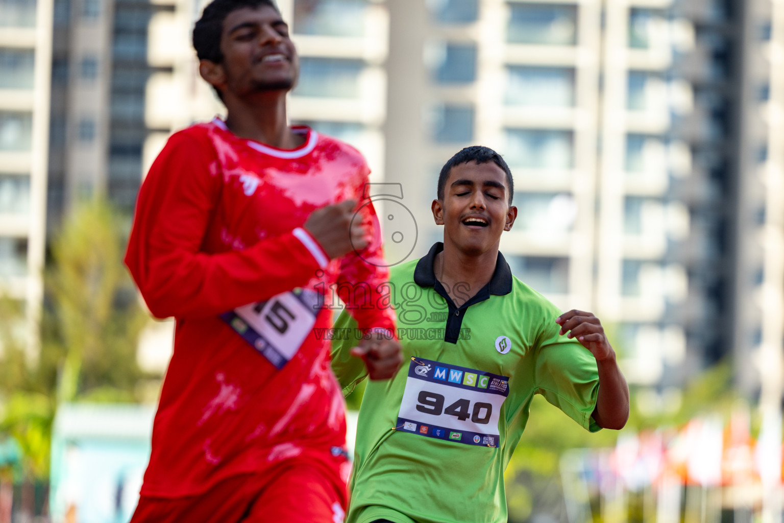 Day 1 of MWSC Interschool Athletics Championships 2024 held in Hulhumale Running Track, Hulhumale, Maldives on Saturday, 9th November 2024. 
Photos by: Hassan Simah / Images.mv