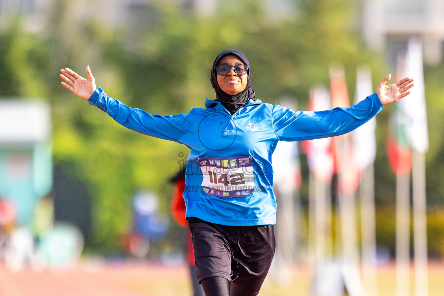 Day 5 of MWSC Interschool Athletics Championships 2024 held in Hulhumale Running Track, Hulhumale, Maldives on Wednesday, 13th November 2024. Photos by: Raif Yoosuf / Images.mv