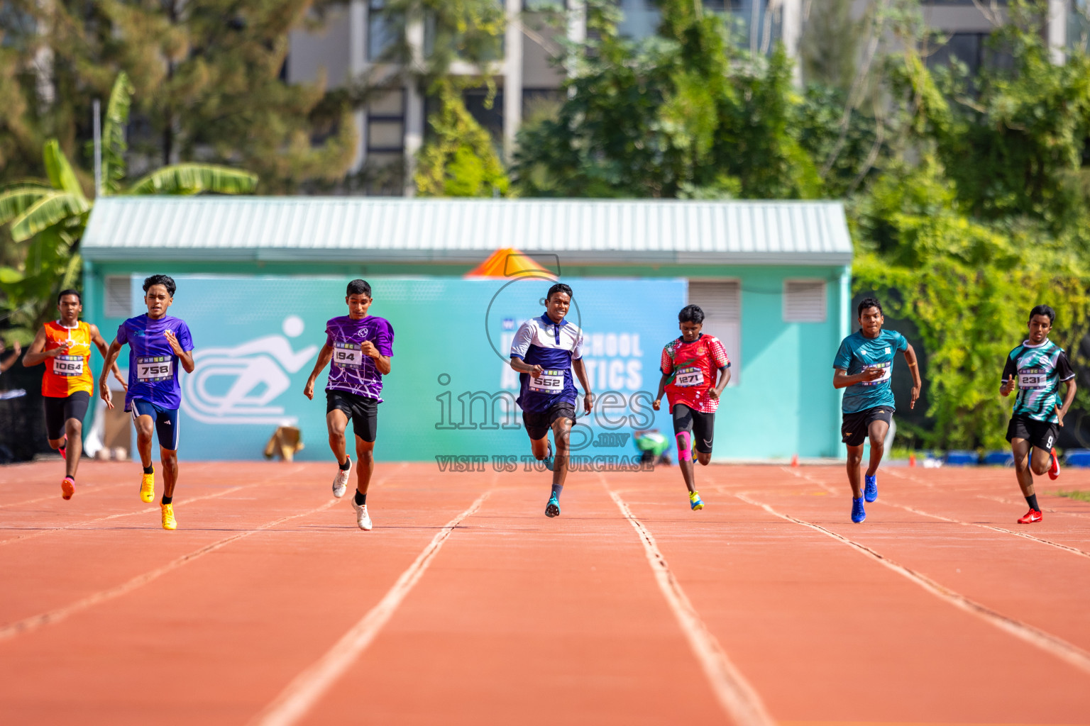 Day 4 of MWSC Interschool Athletics Championships 2024 held in Hulhumale Running Track, Hulhumale, Maldives on Tuesday, 12th November 2024. Photos by: Raaif Yoosuf / Images.mv