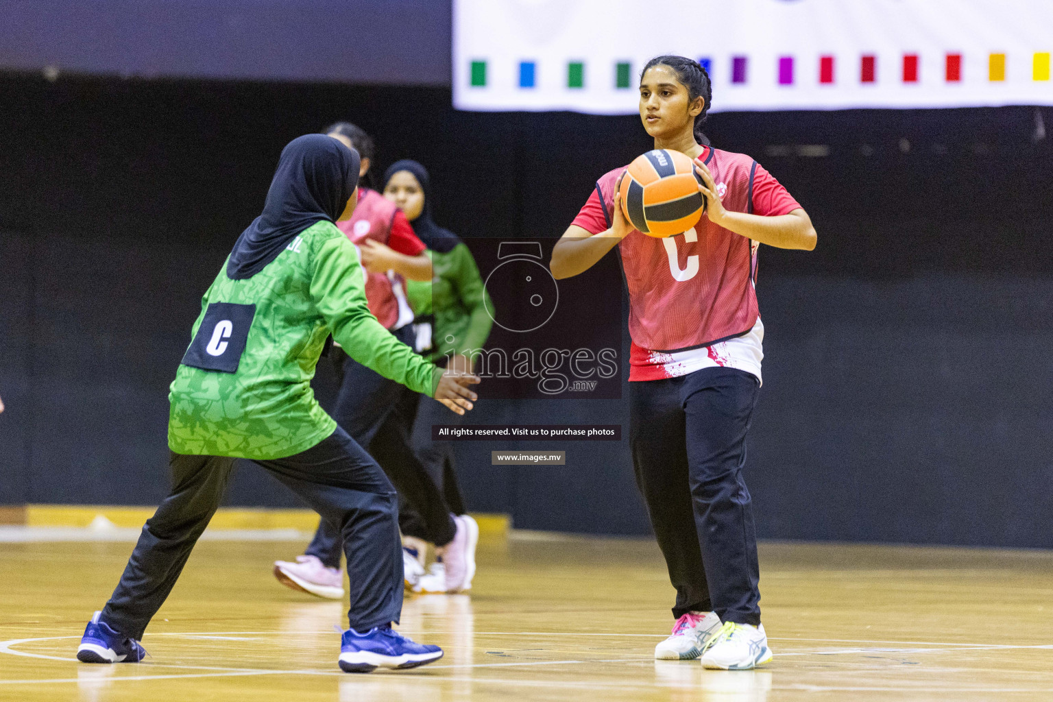 Day 11 of 24th Interschool Netball Tournament 2023 was held in Social Center, Male', Maldives on 6th November 2023. Photos: Nausham Waheed / images.mv