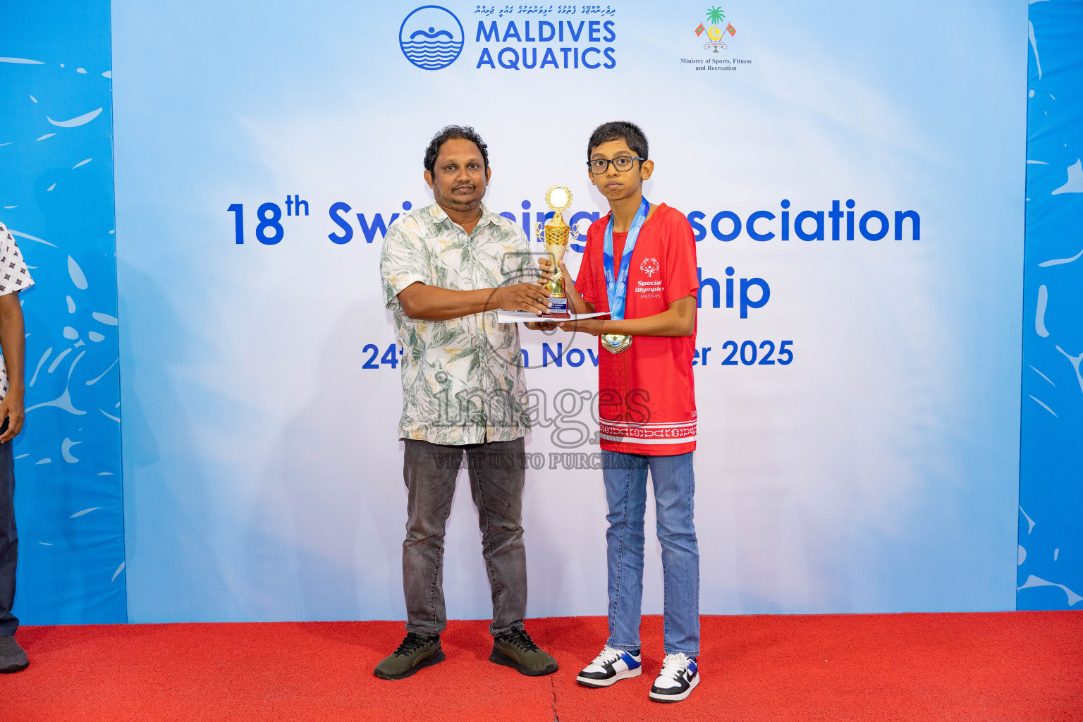 18th Swimming Association Championship 2025, Closing Ceremony was held on Saturday, 29th November 2025 at Swimming Track Hulhumale', Maldives. Photos: Areef Adam / images.mv