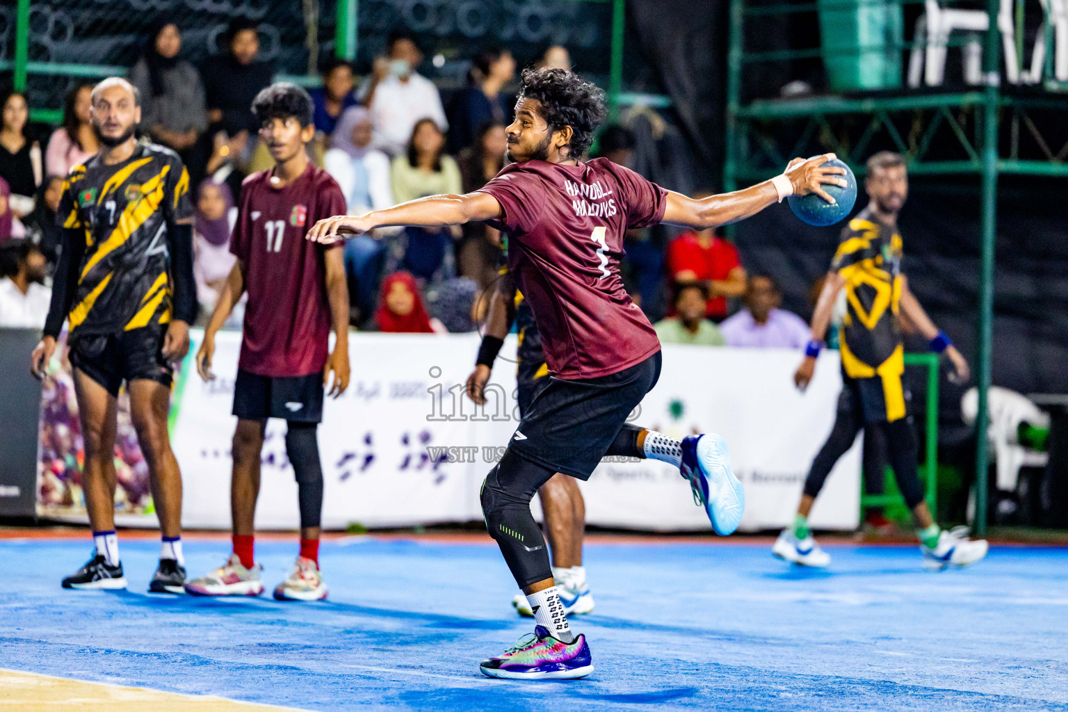 U-19 National Team vs Bangladesh Ansarvdp from Handball International Friendly Series held in Handball ground, Male', Maldives on Sunday, 30th June 2023 Photos: Nausham Waheed/ Images.mv