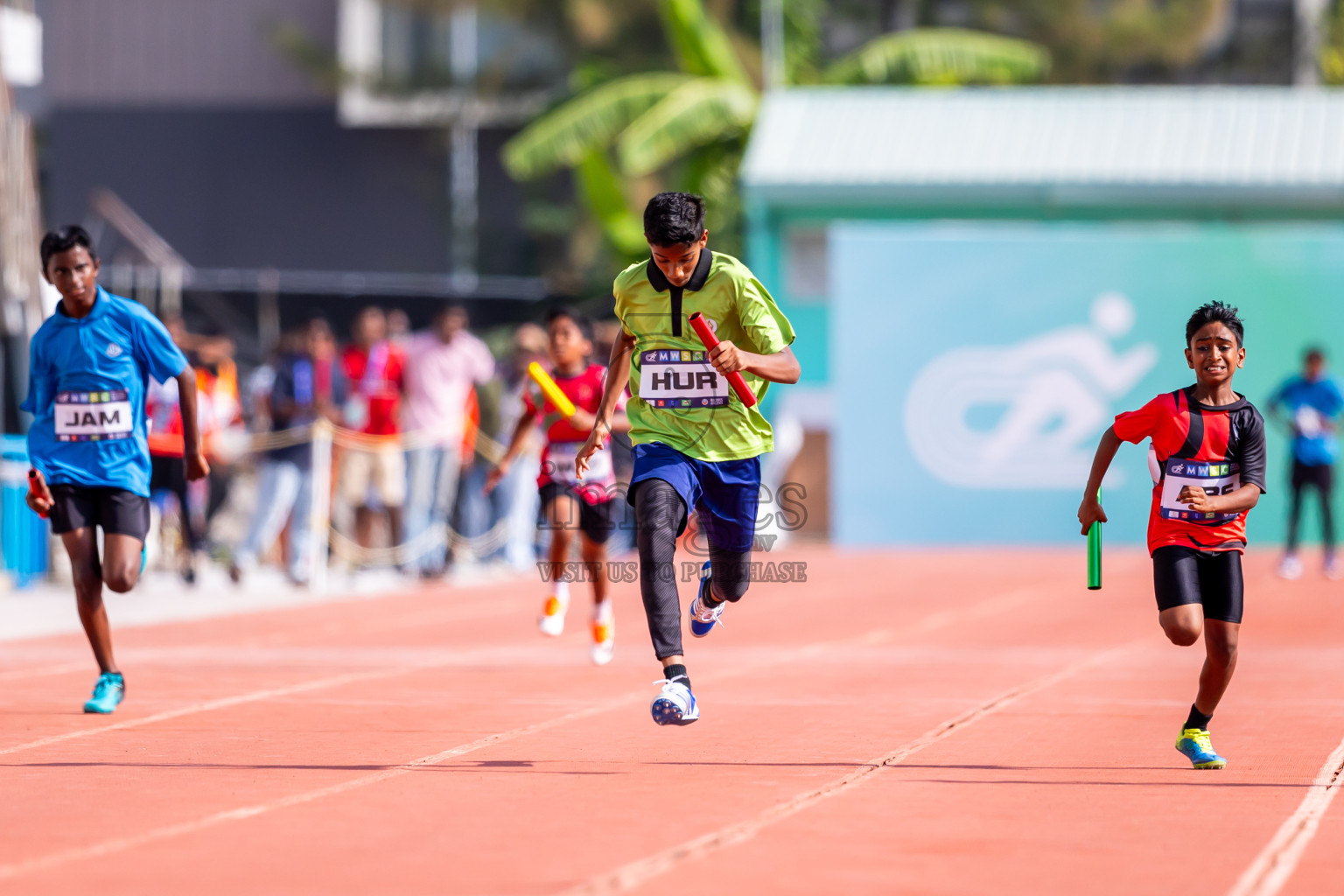 Day 6 of MWSC Interschool Athletics Championships 2024 held in Hulhumale Running Track, Hulhumale, Maldives on Thursday, 14th November 2024. Photos by: Nausham Waheed / Images.mv