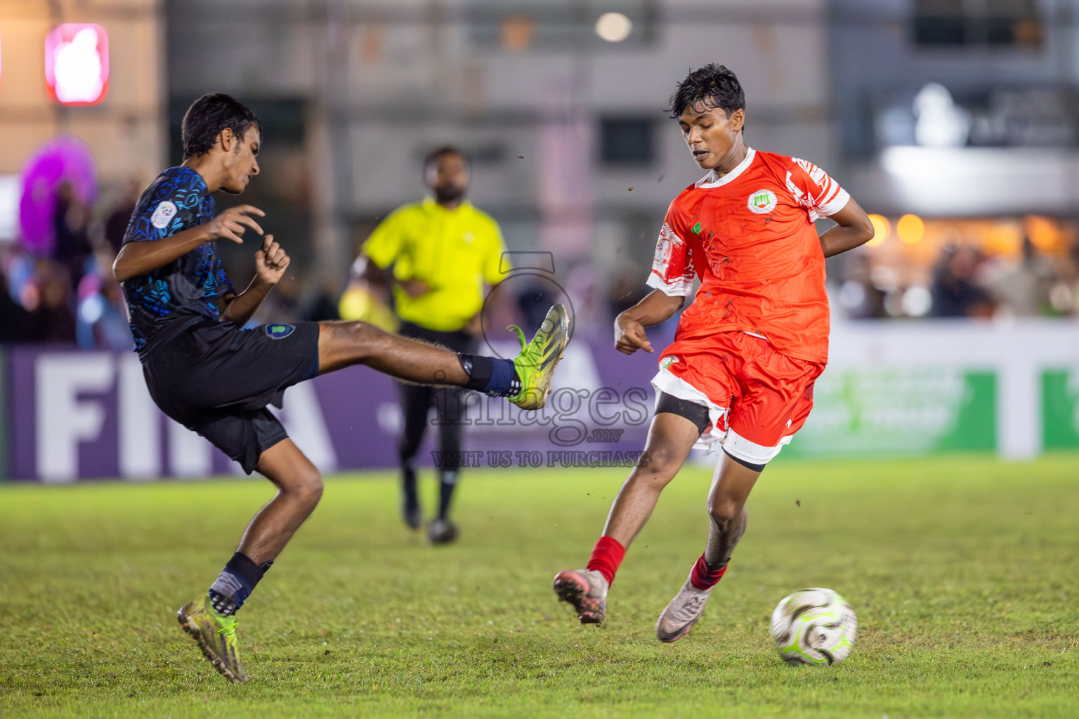 SUS vs Huriyya (U14) in Dhivehi Youth League 2024 - Day 2. Matches held at Henveiru Stadium on 22nd November 2024 , Friday. Photos: Shuu Abdul Sattar/ Images.mv