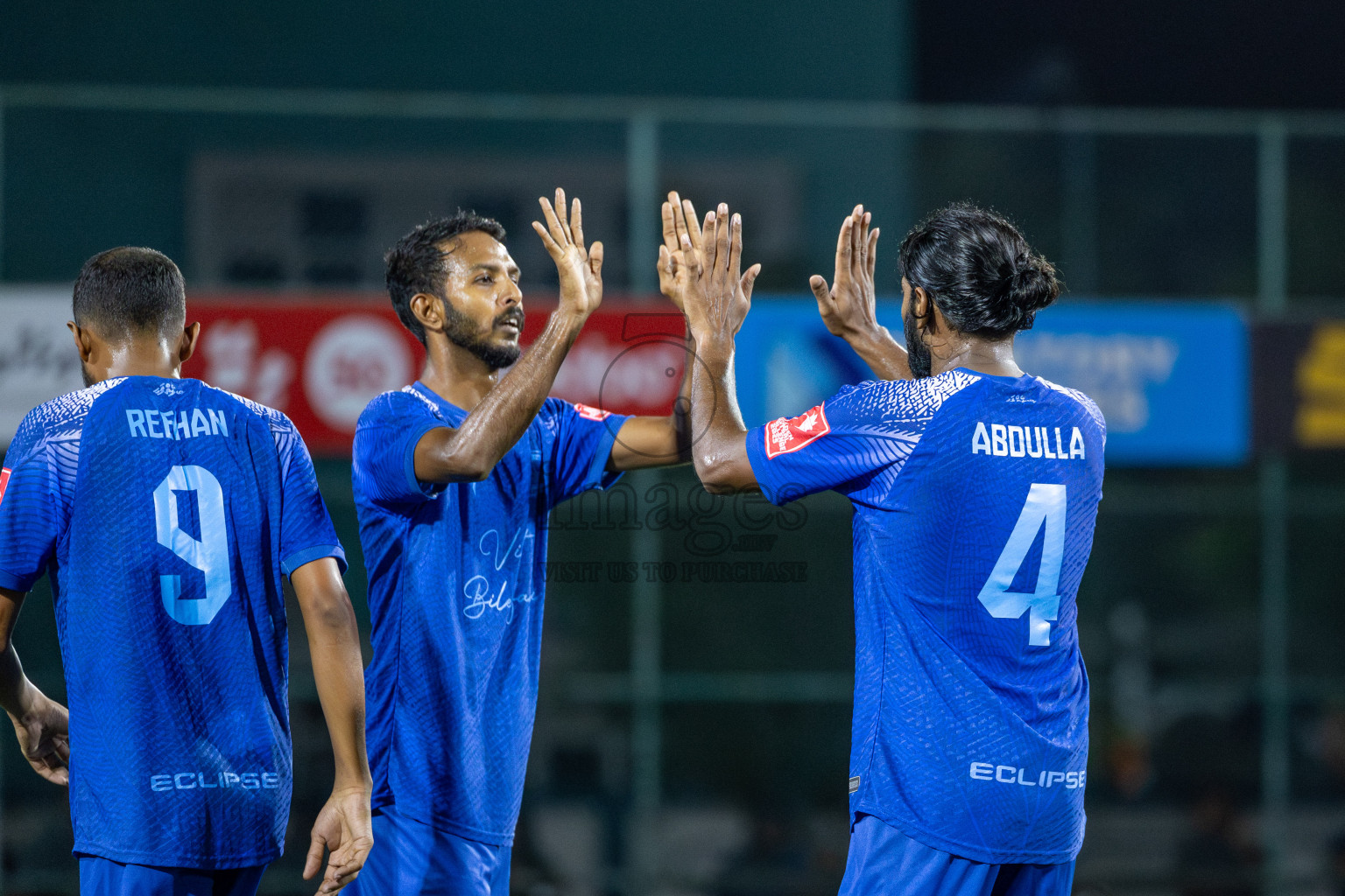 Sh Bilehfehi vs Sh Lhaimagu in Day 11 of Golden Futsal Challenge 2025 was held on Wednesday, 15th January 2025, in Hulhumale', Maldives Photos: Mohamed Mahfooz Moosa / images.mv
